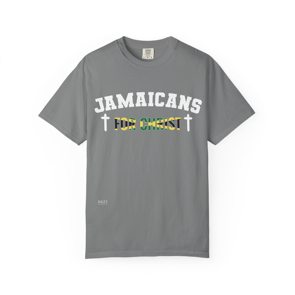 Jamaicans for Christ T-Shirt — Faith & Island Pride Garment-Dyed Tee