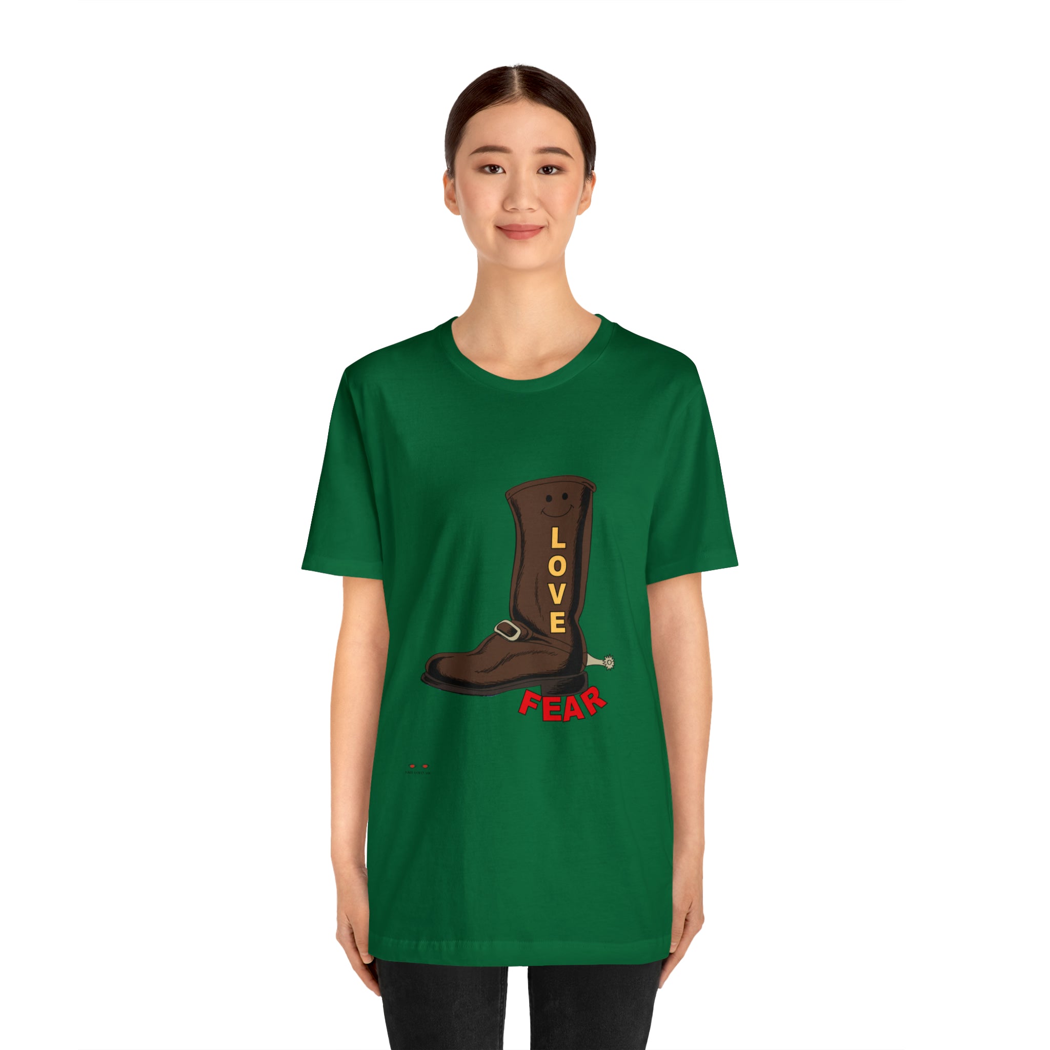 Unisex Jersey Short Sleeve Tee. Love Over Fear