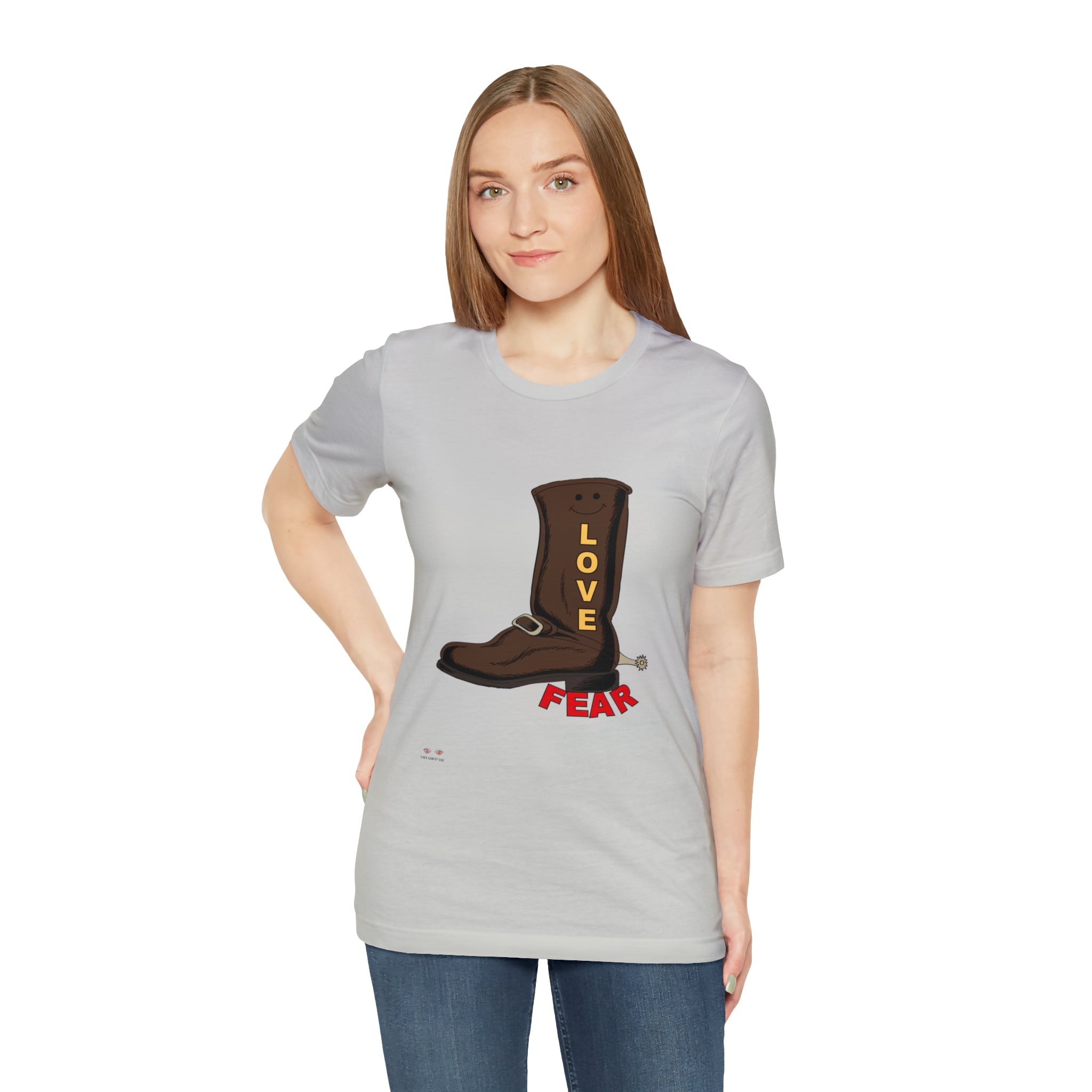 Unisex Jersey Short Sleeve Tee. Love Over Fear