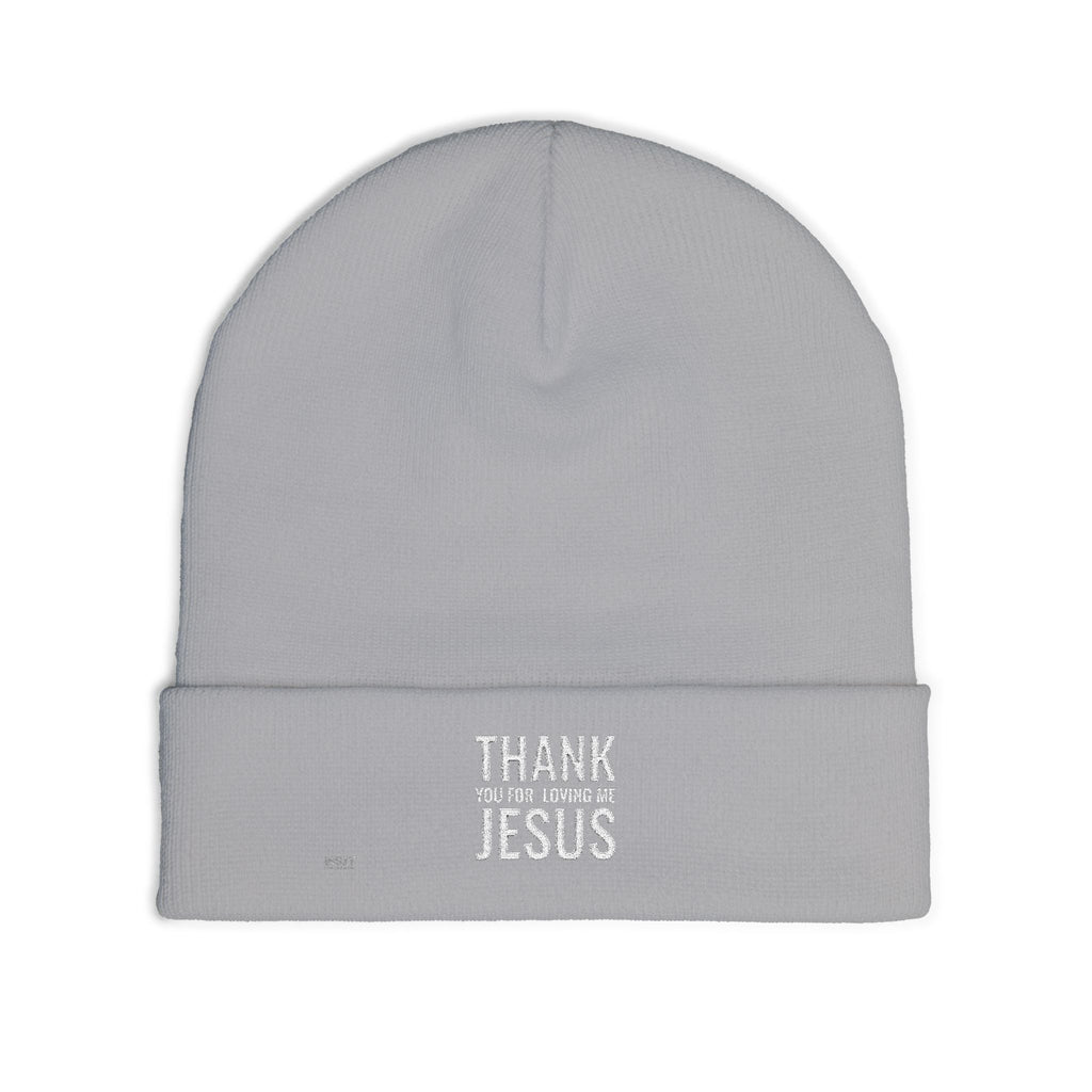 Embroidered 'Thank You For Loving Jesus' Knit Beanie