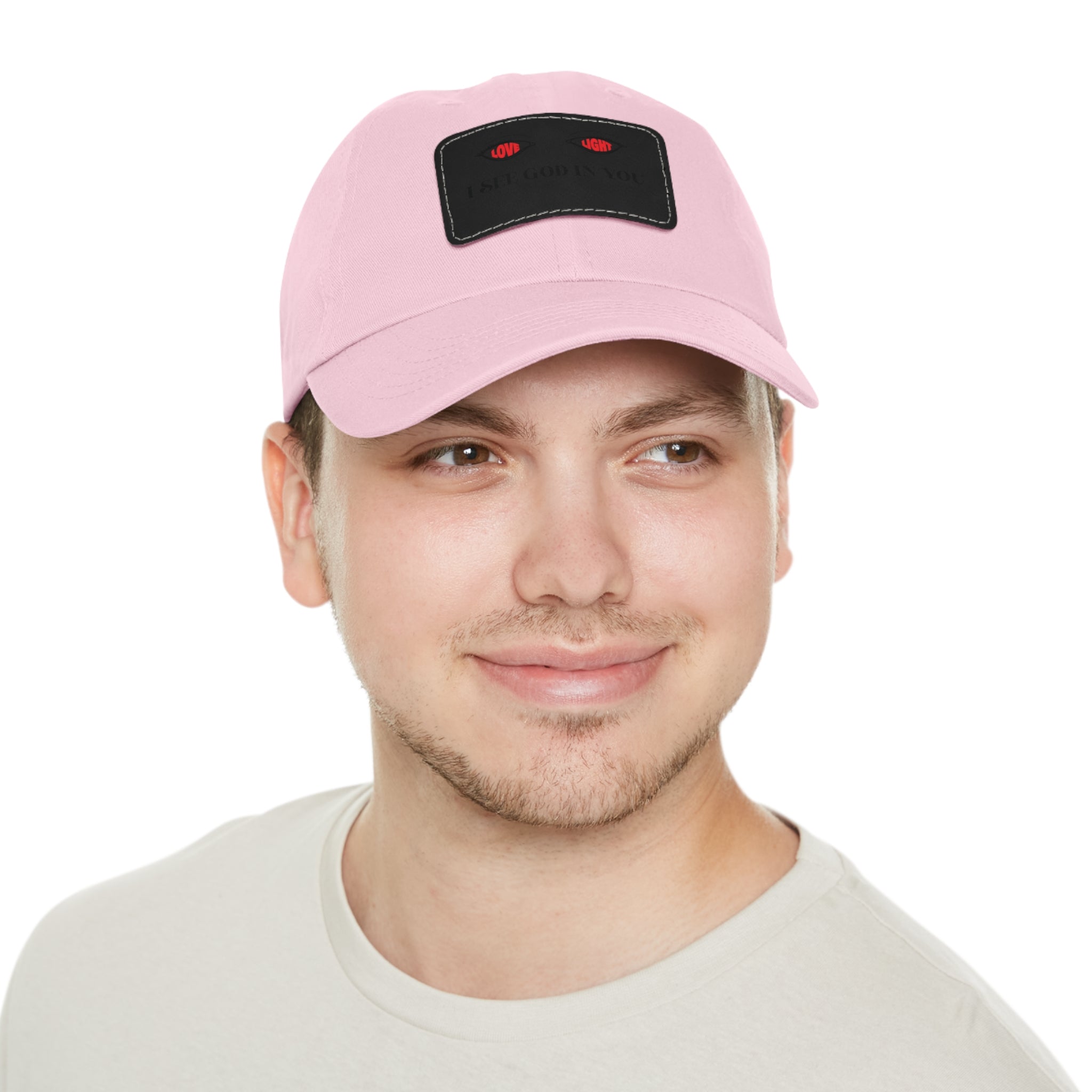 Dad Hat with Leather Patch. I See God In You
