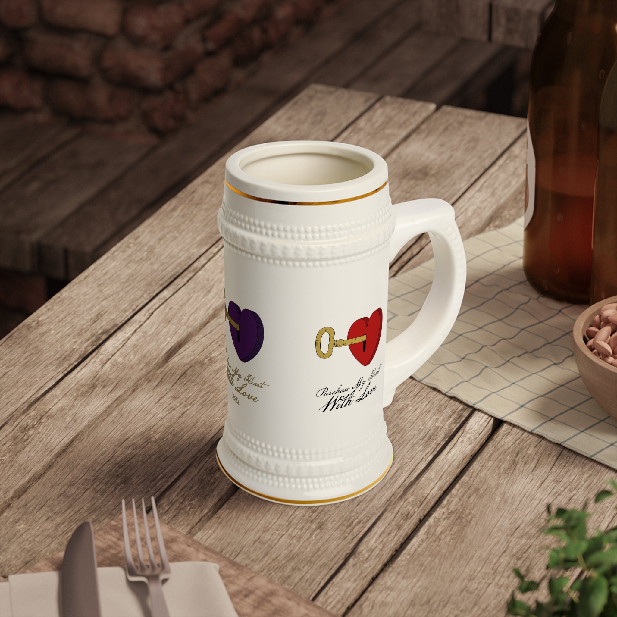 Beer Stein Mug....Purchase My Heart With Love
