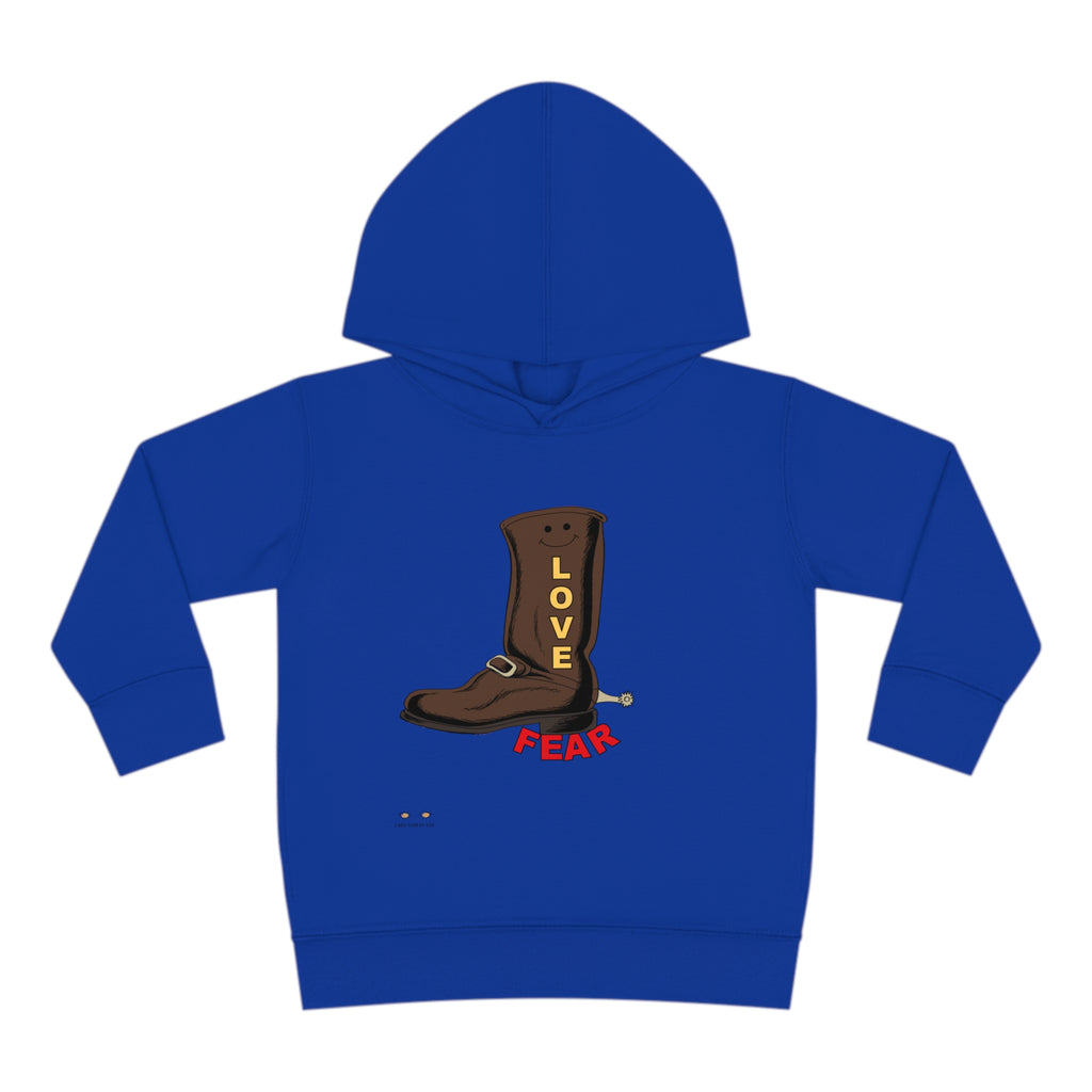 Toddler Pullover Fleece Hoodie Love Over Fear