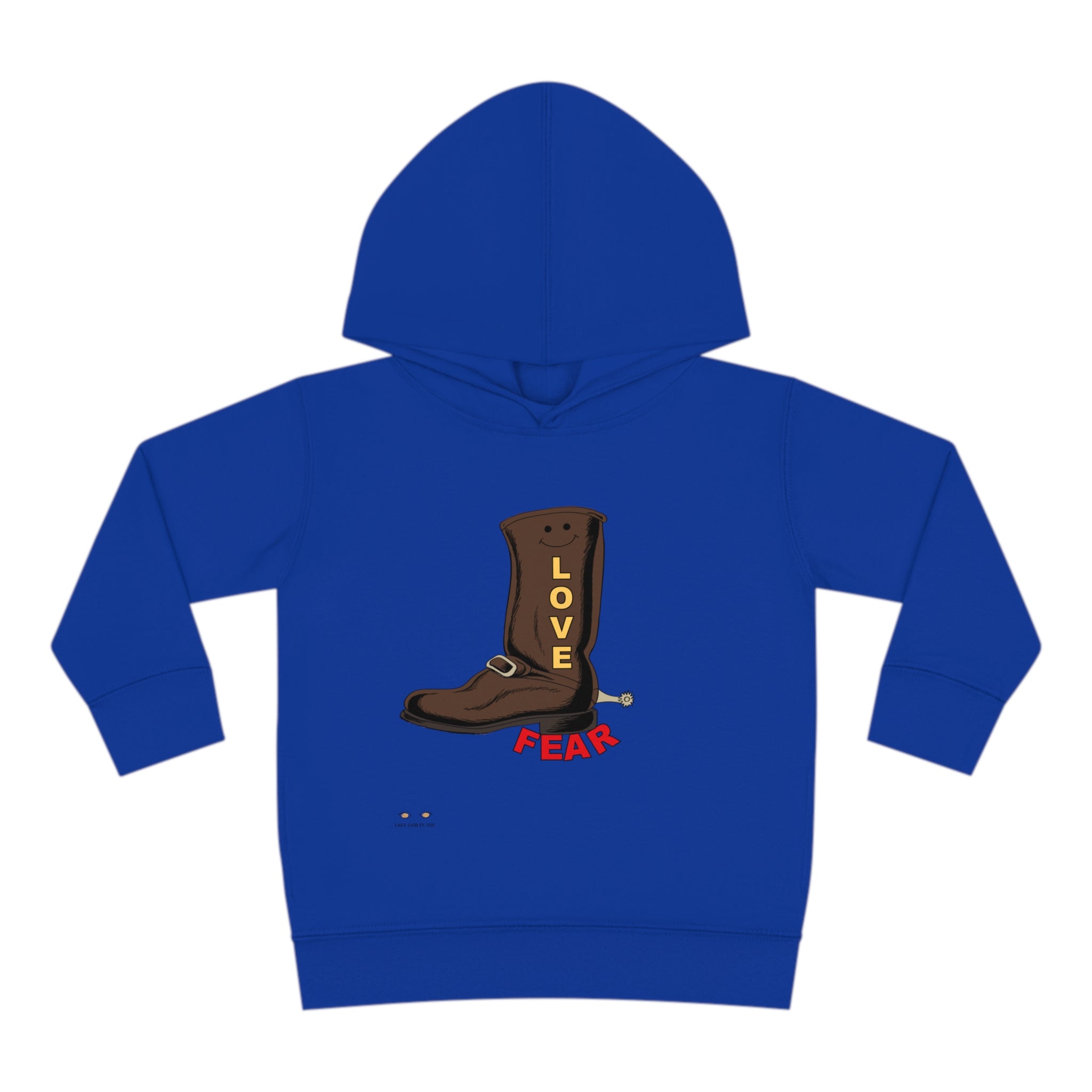 Toddler Pullover Fleece Hoodie Love Over Fear