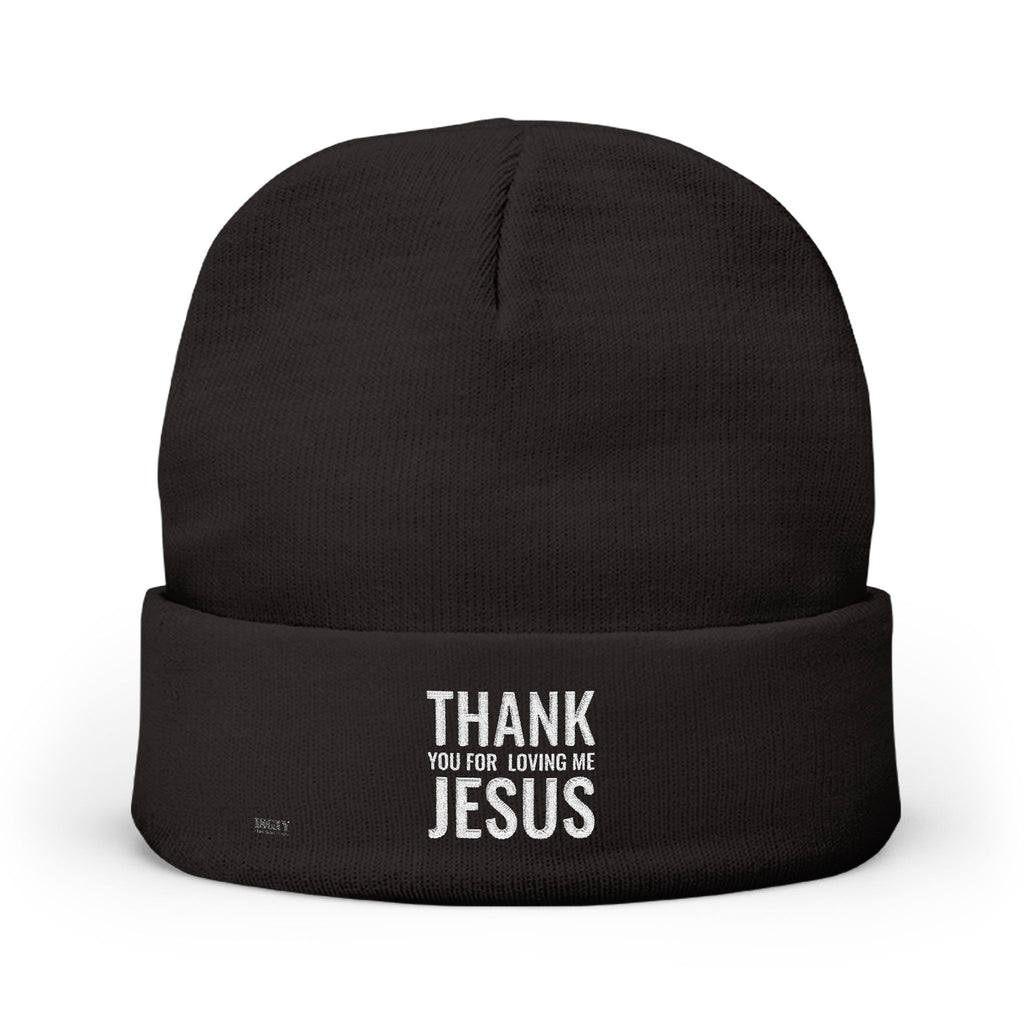 Embroidered 'Thank You For Loving Jesus' Knit Beanie