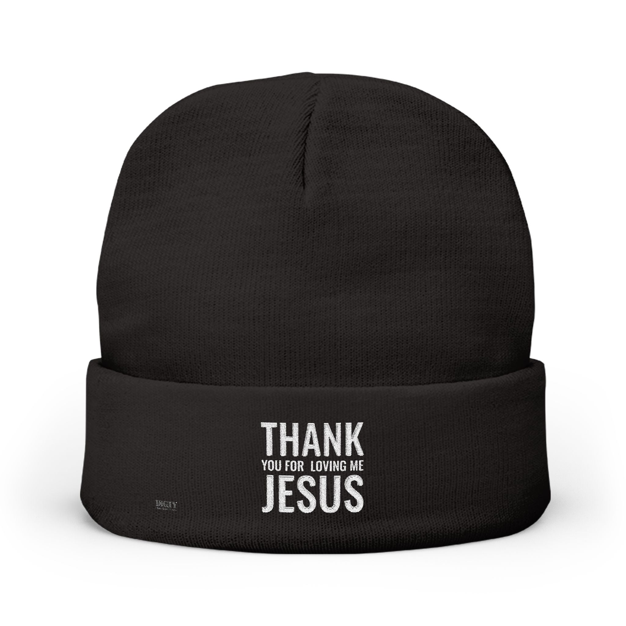 Embroidered 'Thank You For Loving Jesus' Knit Beanie