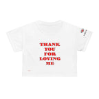 AOP Crop Tee Thank You For Loving Me
