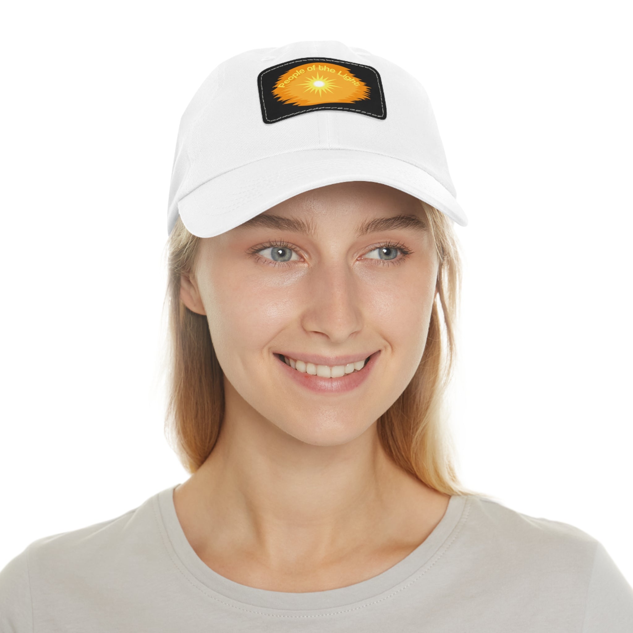 Dad Hat with Leather Patch. People Of The Light
