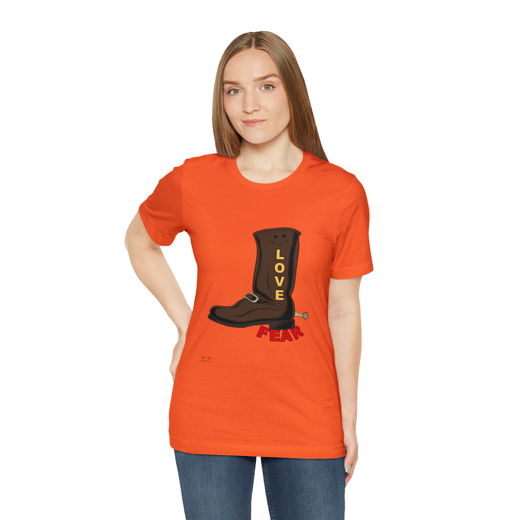 Unisex Jersey Short Sleeve Tee. Love Over Fear