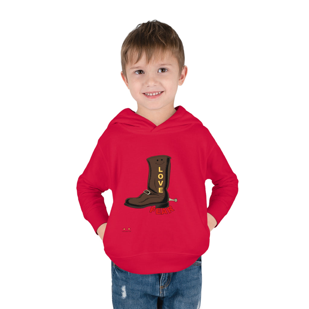 Toddler Pullover Fleece Hoodie Love Over Fear