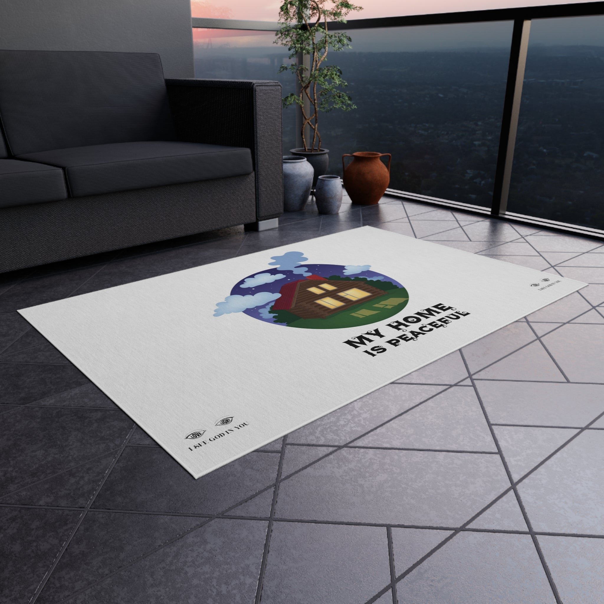 Outdoor Rug. My Home Is Peaceful