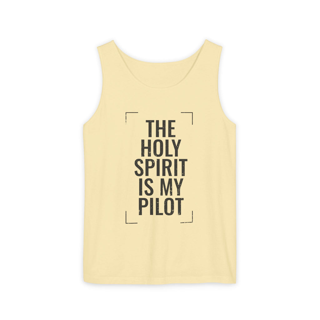 Holy Spirit Is My Pilot Tank Top — Christian Faith Graphic Tank
