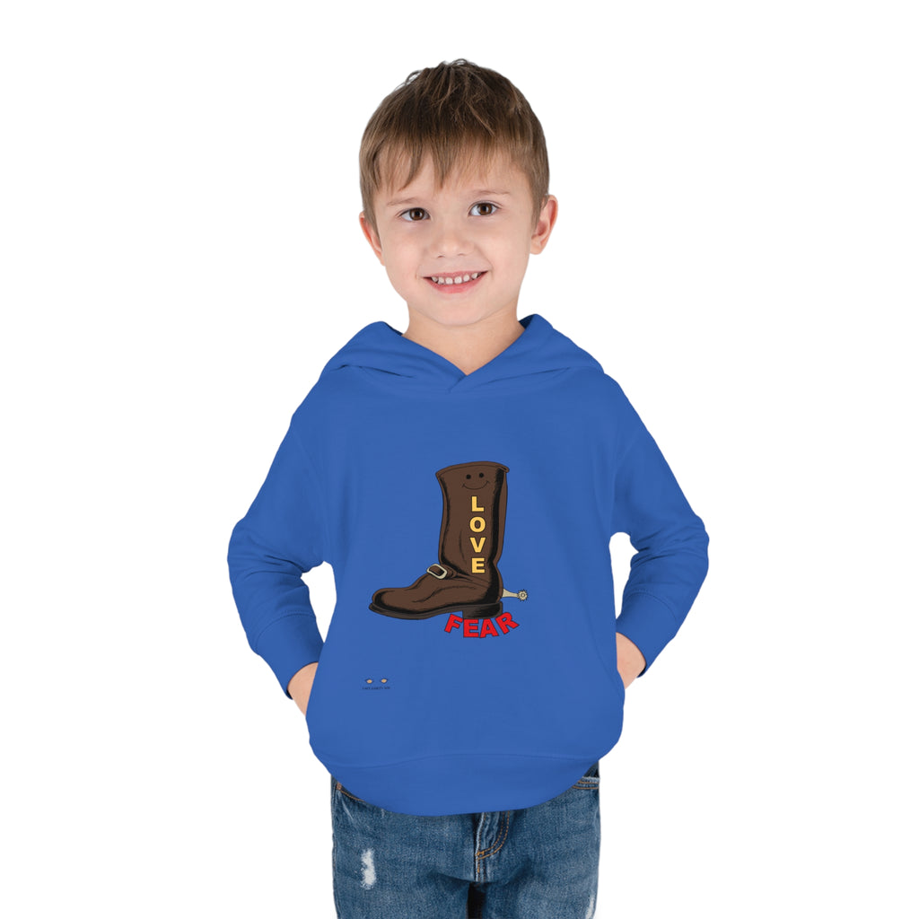Toddler Pullover Fleece Hoodie Love Over Fear
