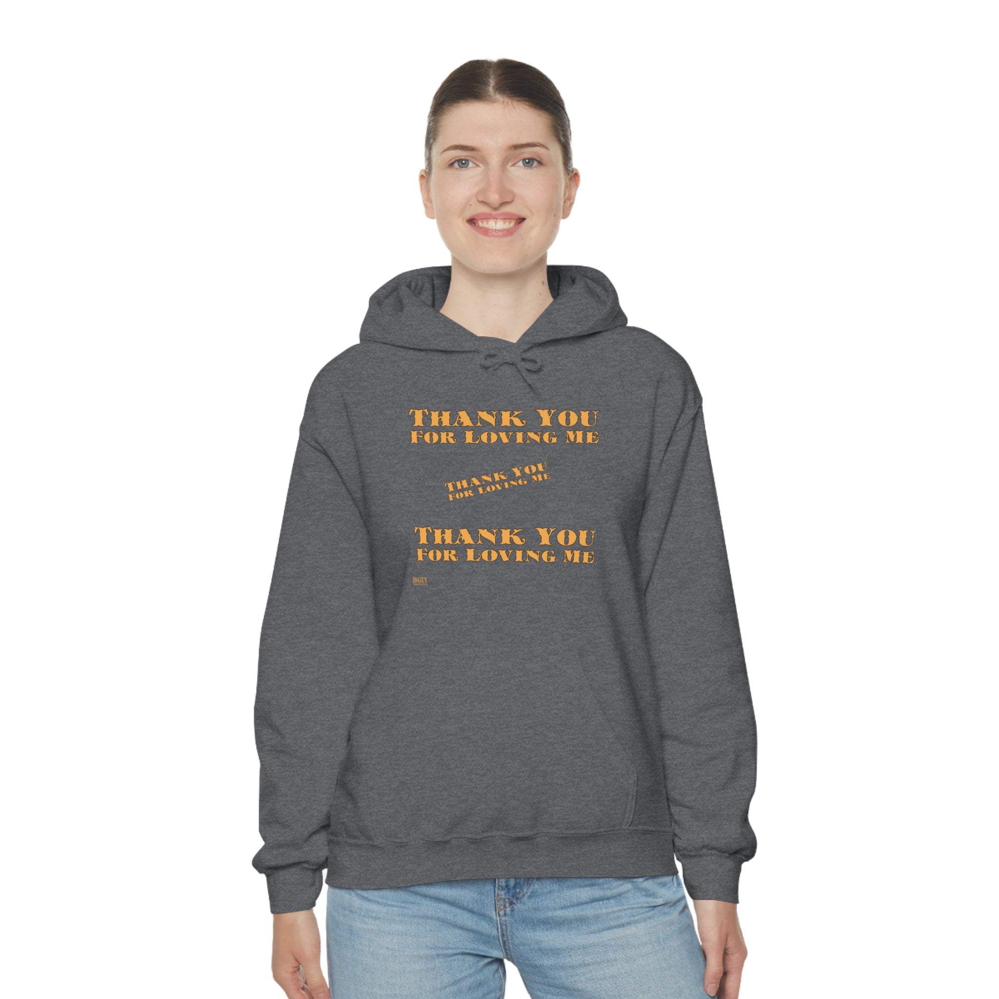 Unisex Heavy Blend Hooded Sweatshirt...Thank You For Loving Me...Yel