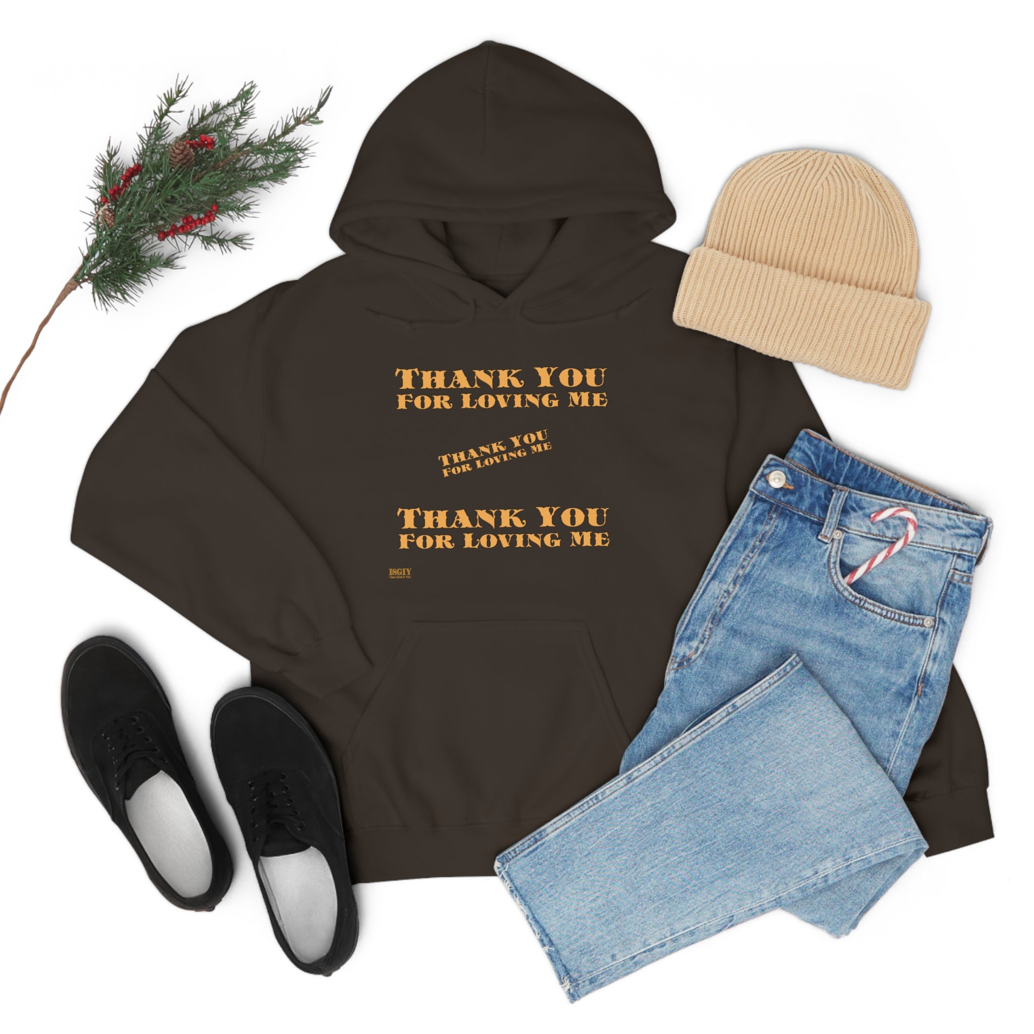 Unisex Heavy Blend Hooded Sweatshirt...Thank You For Loving Me...Yel