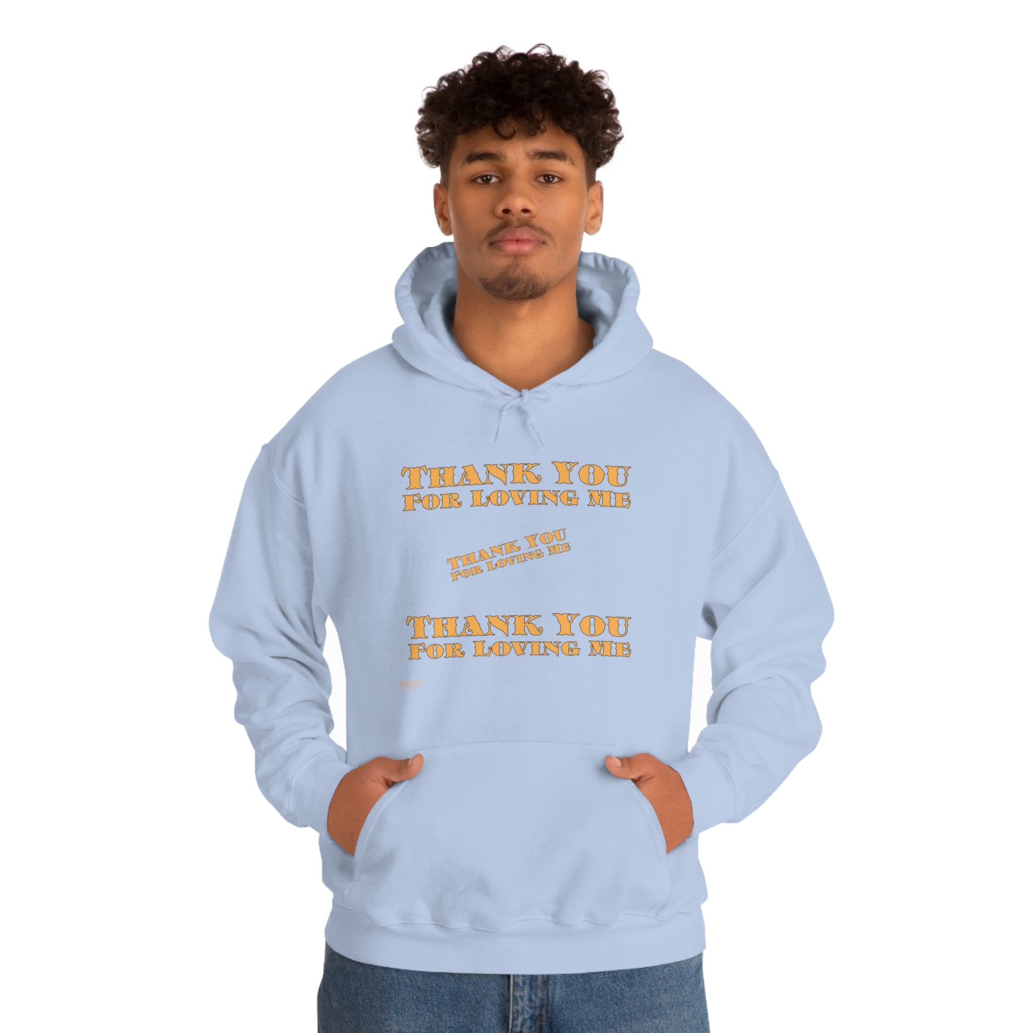 Unisex Heavy Blend Hooded Sweatshirt...Thank You For Loving Me...Yel