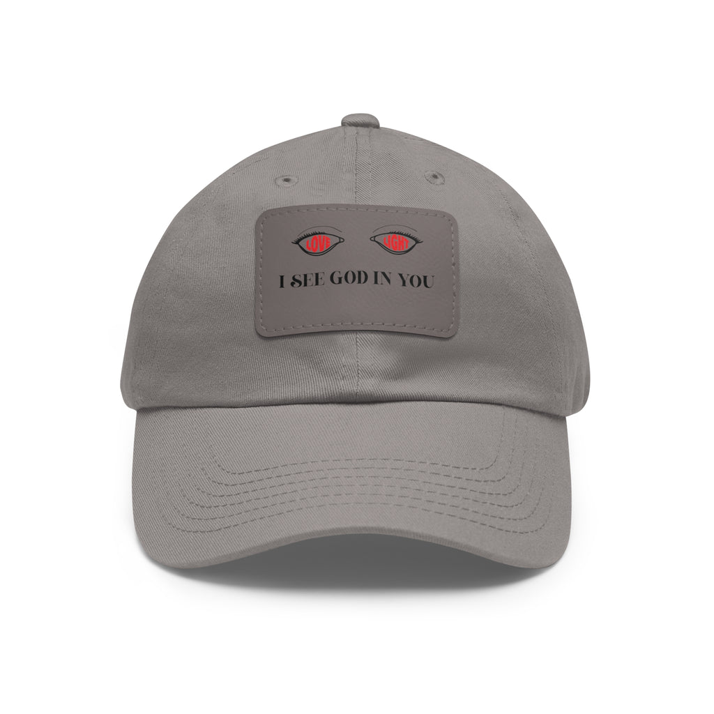 Dad Hat with Leather Patch. I See God In You