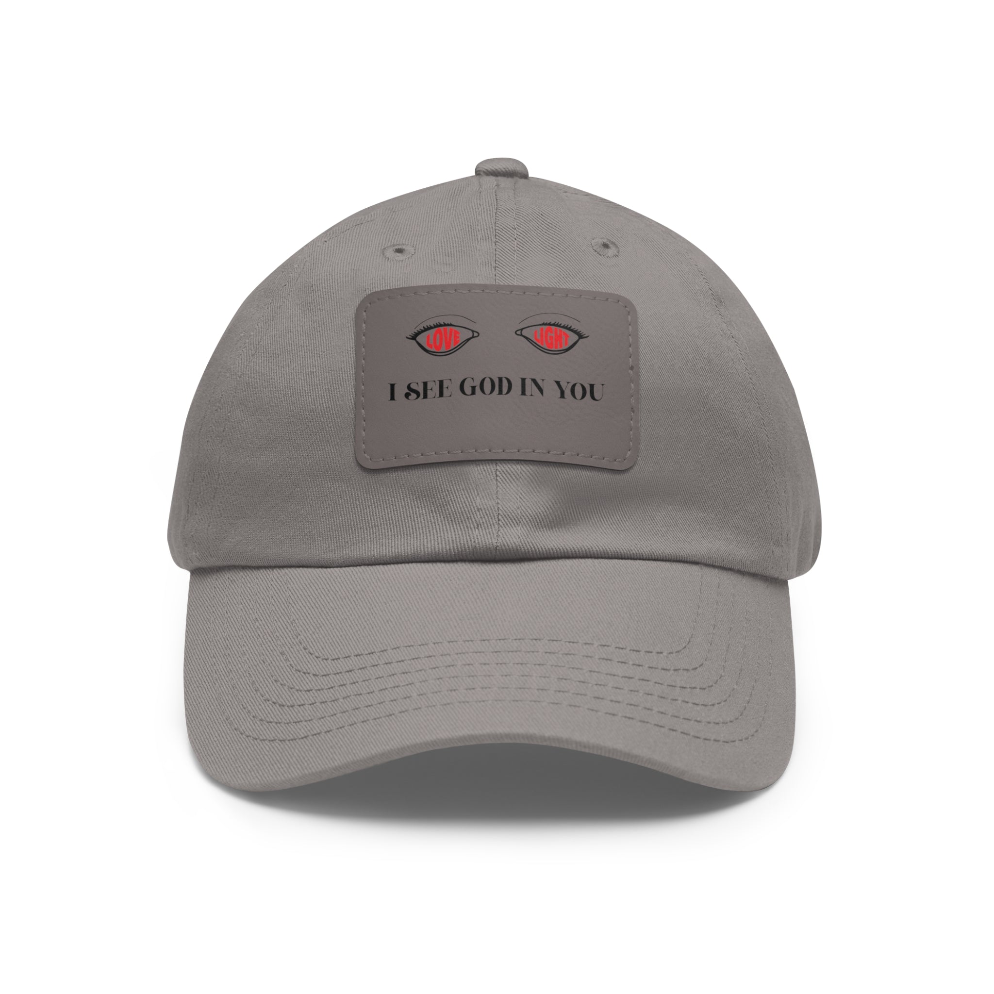 Dad Hat with Leather Patch. I See God In You