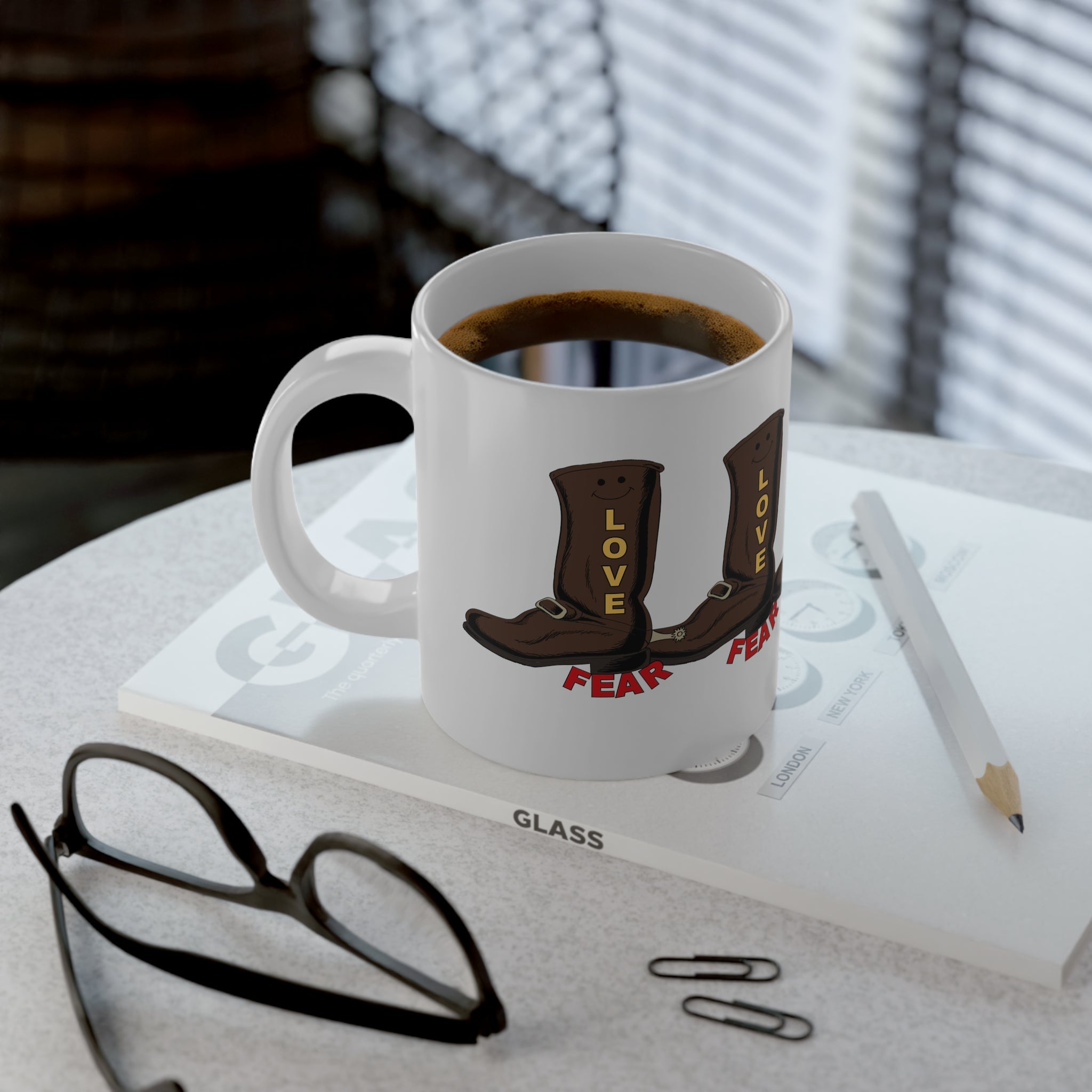 Jumbo Mug, 20oz...Love Over Fear....