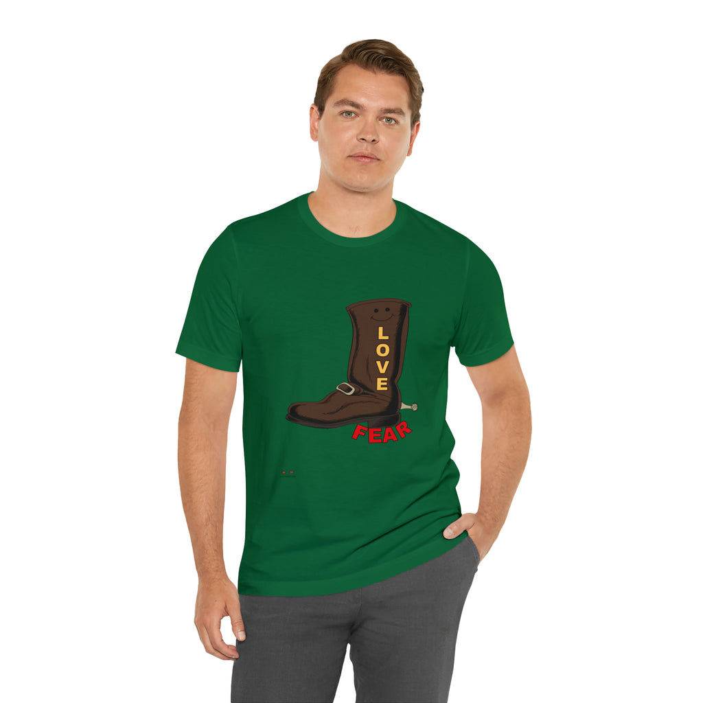 Unisex Jersey Short Sleeve Tee. Love Over Fear