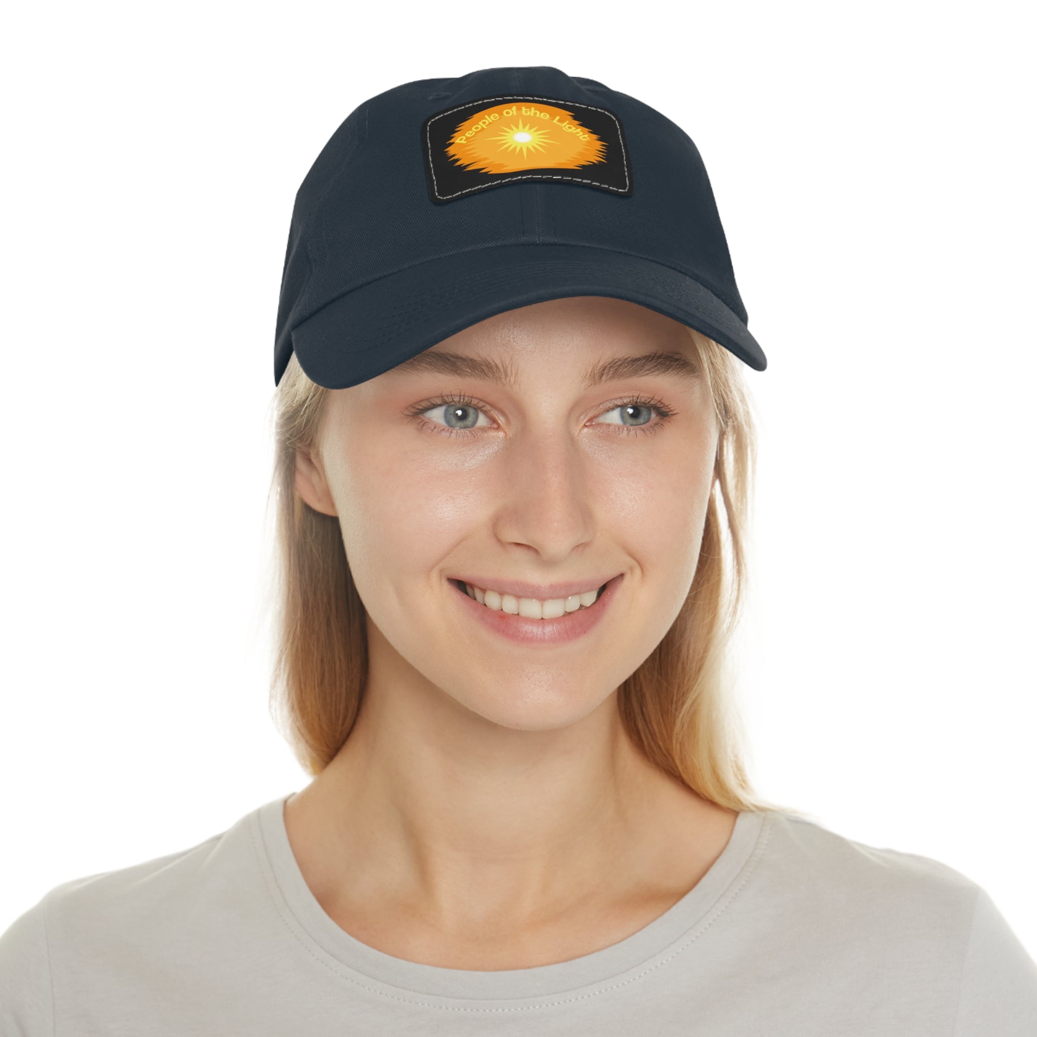 Dad Hat with Leather Patch. People Of The Light