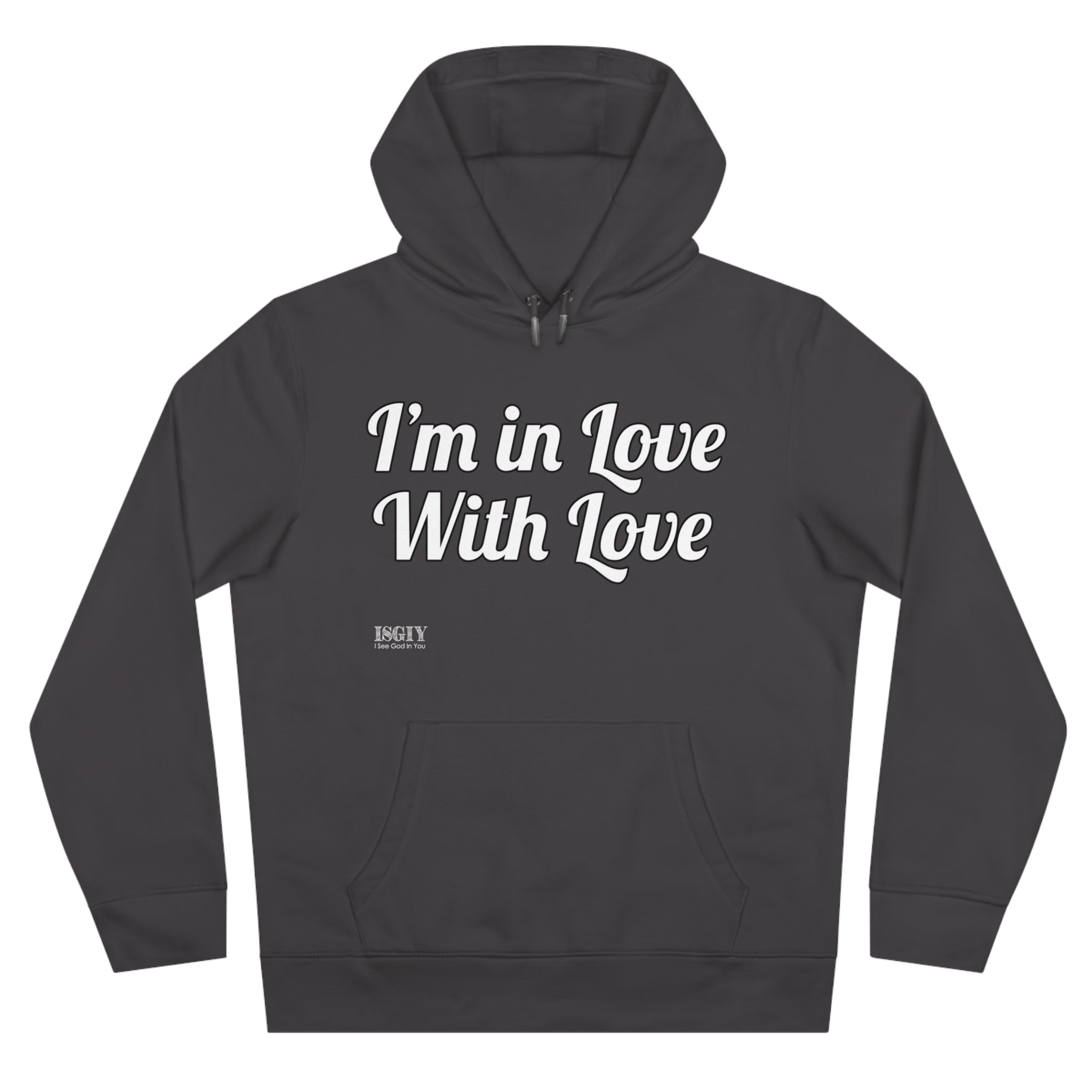 King Hooded Sweatshirt.....I'm in Love With Love....Whi