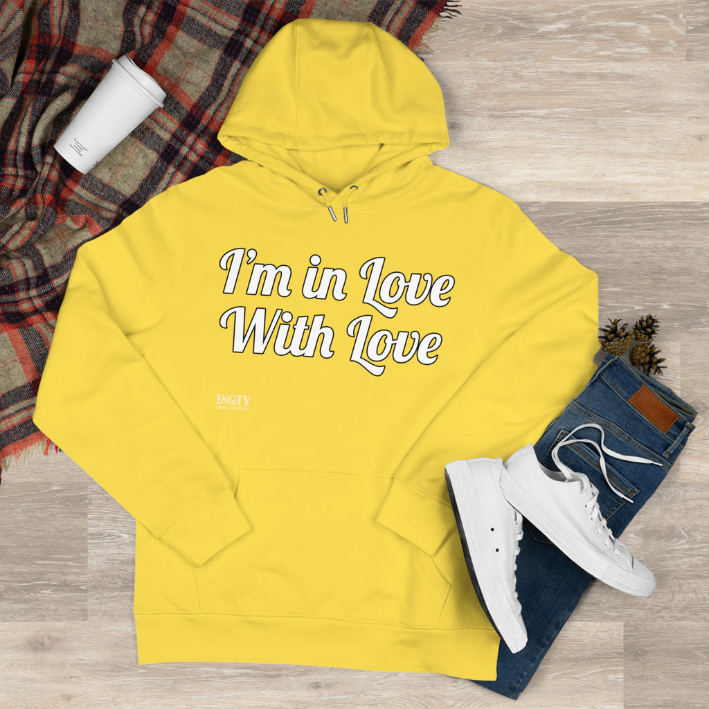 King Hooded Sweatshirt.....I'm in Love With Love....Whi