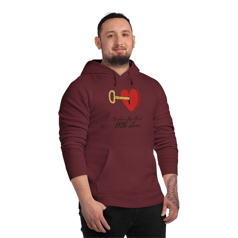 Unisex Drummer Hoodie. Purchase My Heart With Love