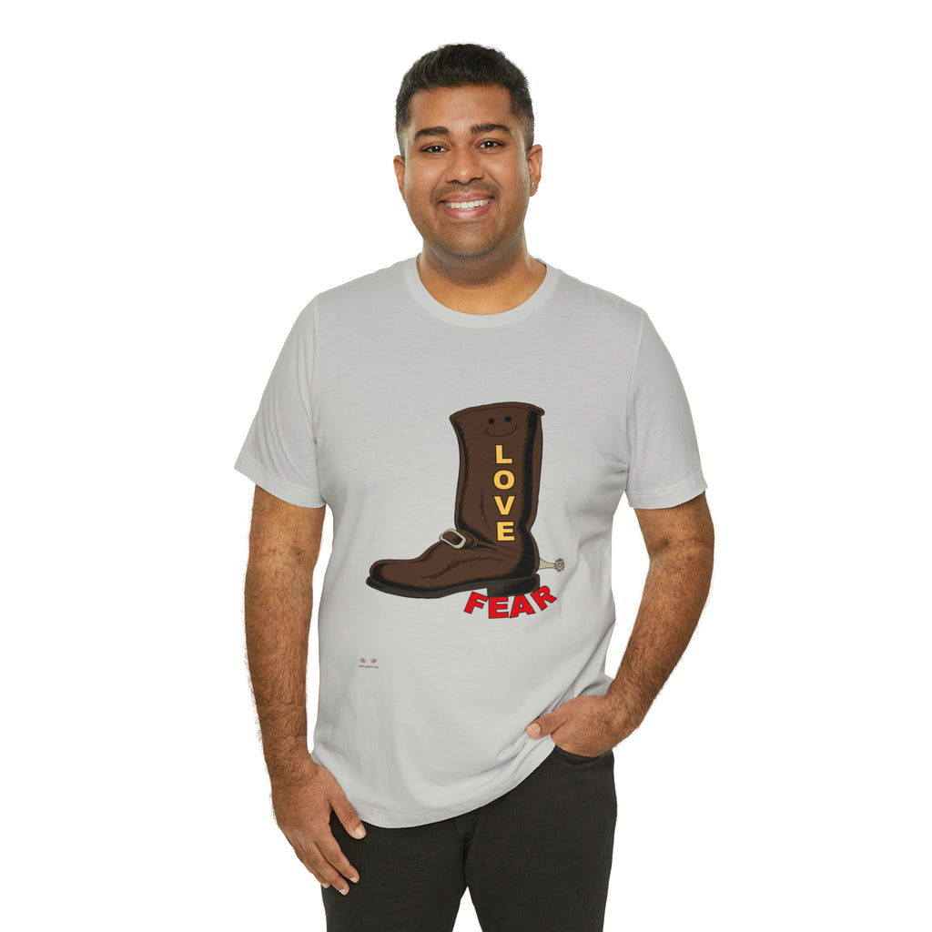 Unisex Jersey Short Sleeve Tee. Love Over Fear