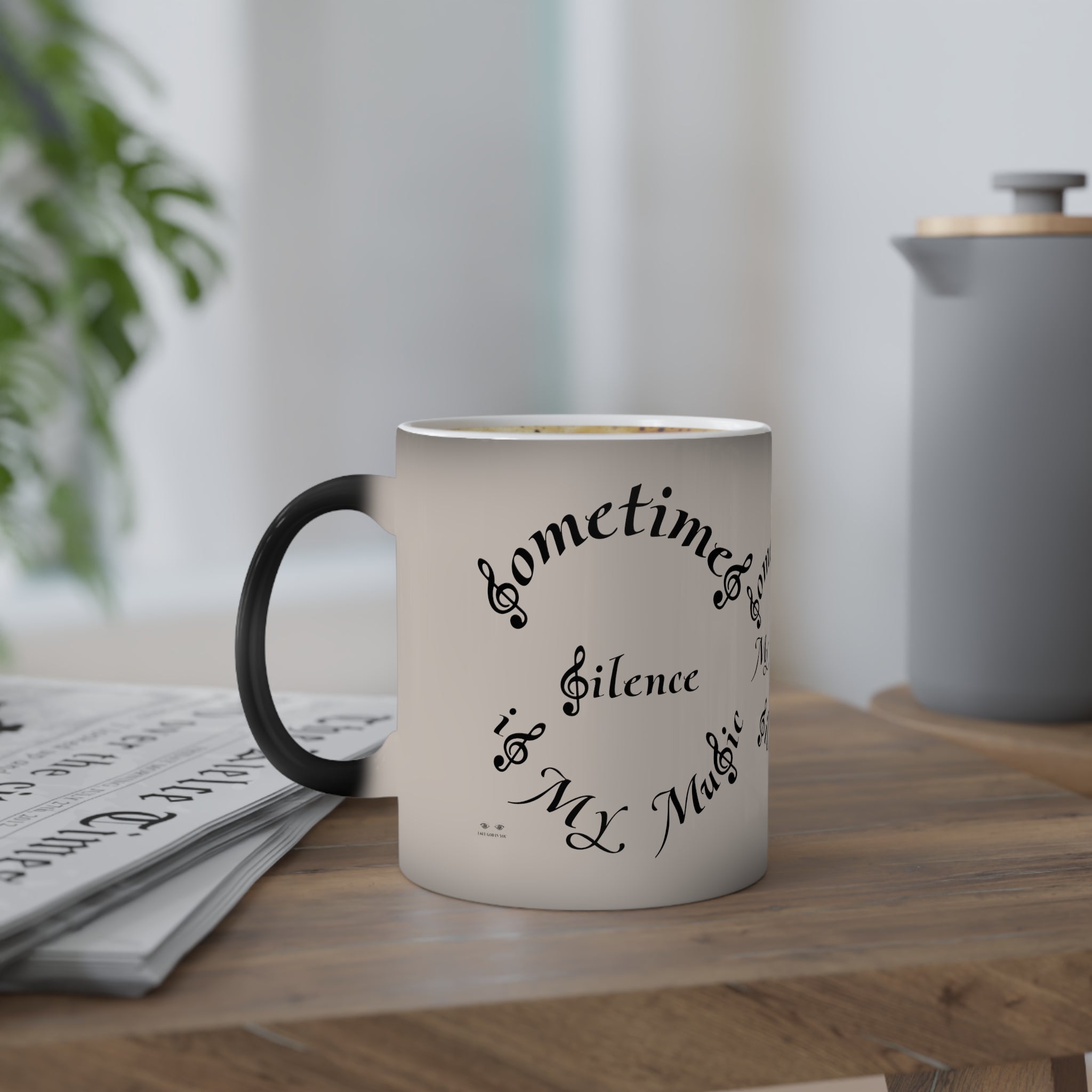 Color-Changing Mug, 11oz. Sometimes Silence is My Music