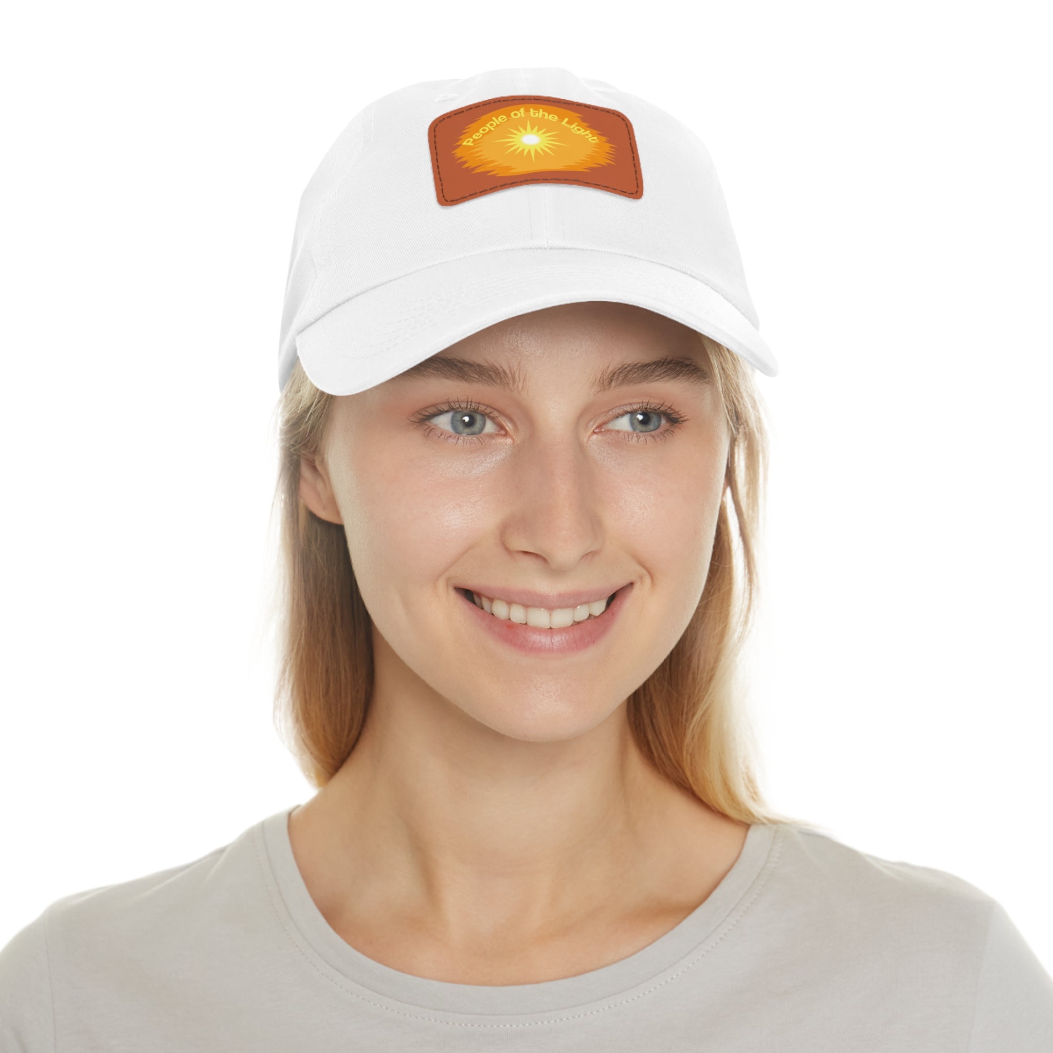 Dad Hat with Leather Patch. People Of The Light