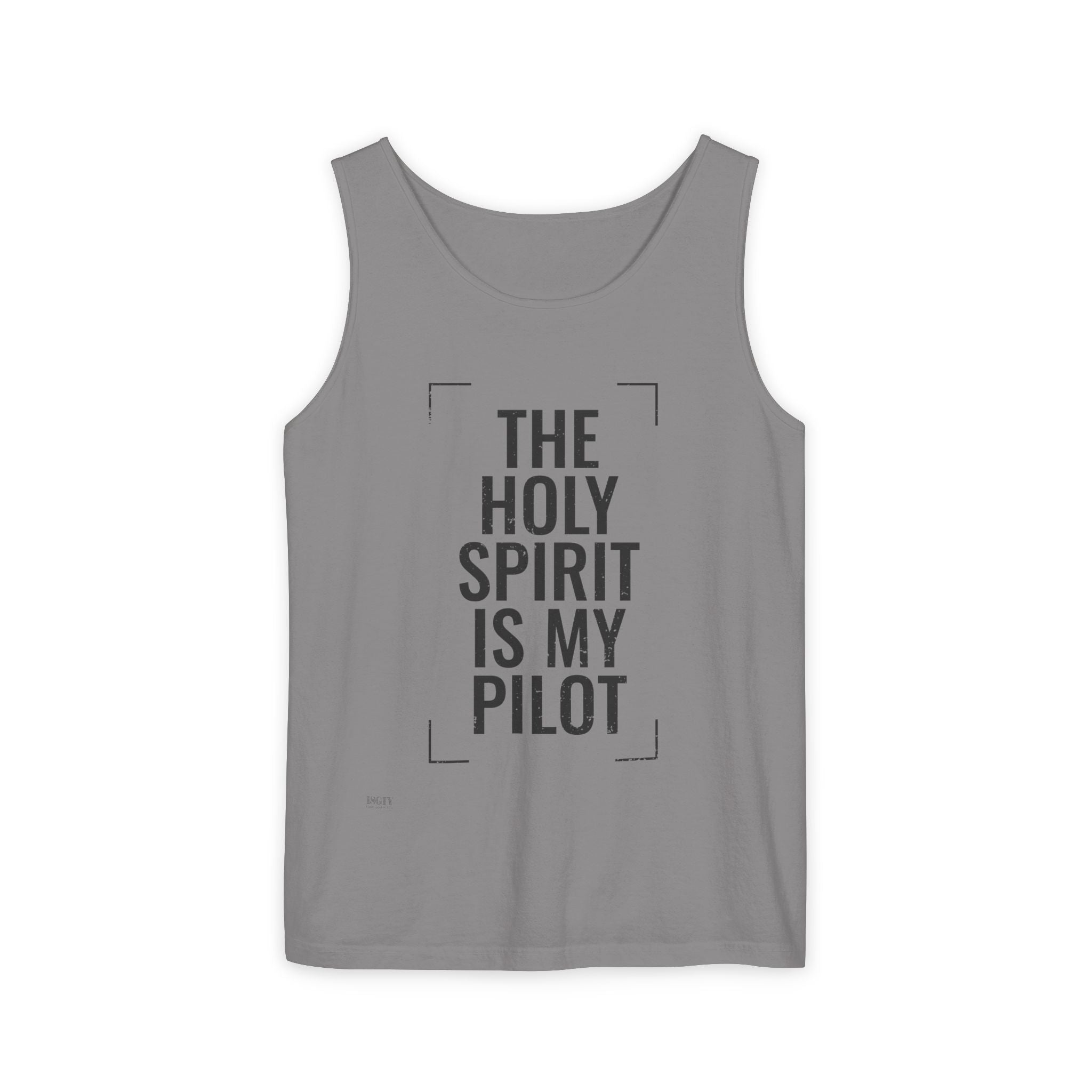 Holy Spirit Is My Pilot Tank Top — Christian Faith Graphic Tank