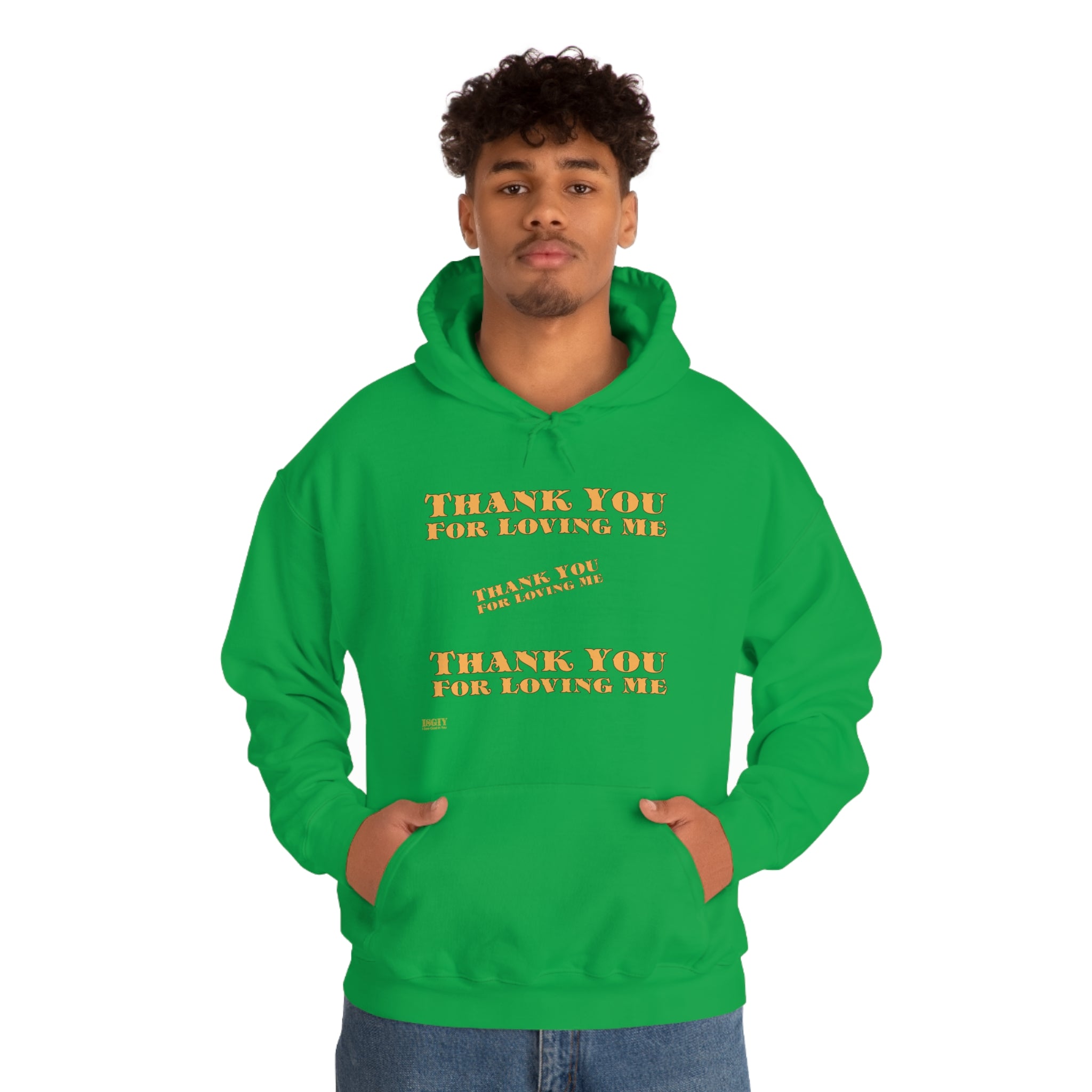 Unisex Heavy Blend Hooded Sweatshirt...Thank You For Loving Me...Yel
