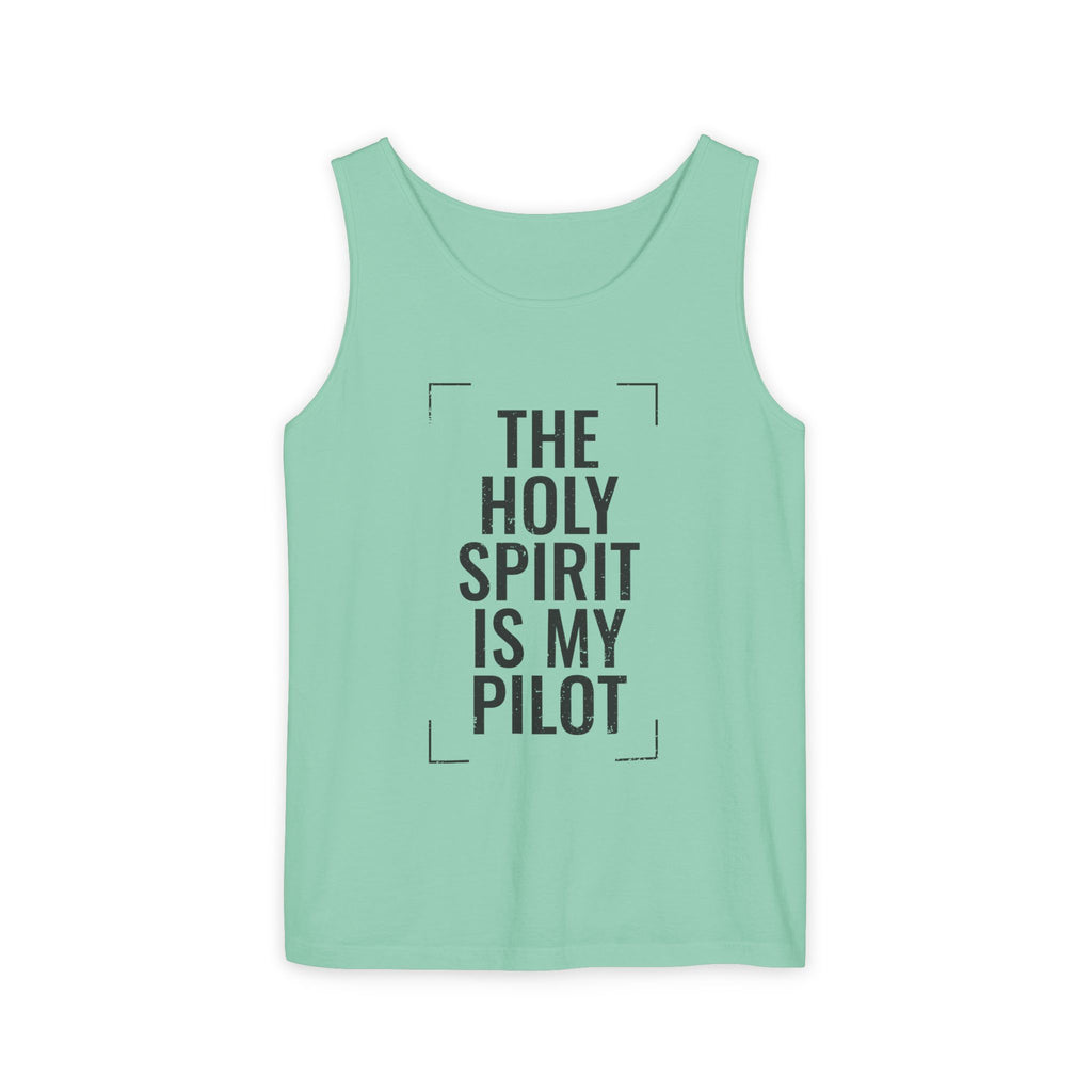 Holy Spirit Is My Pilot Tank Top — Christian Faith Graphic Tank