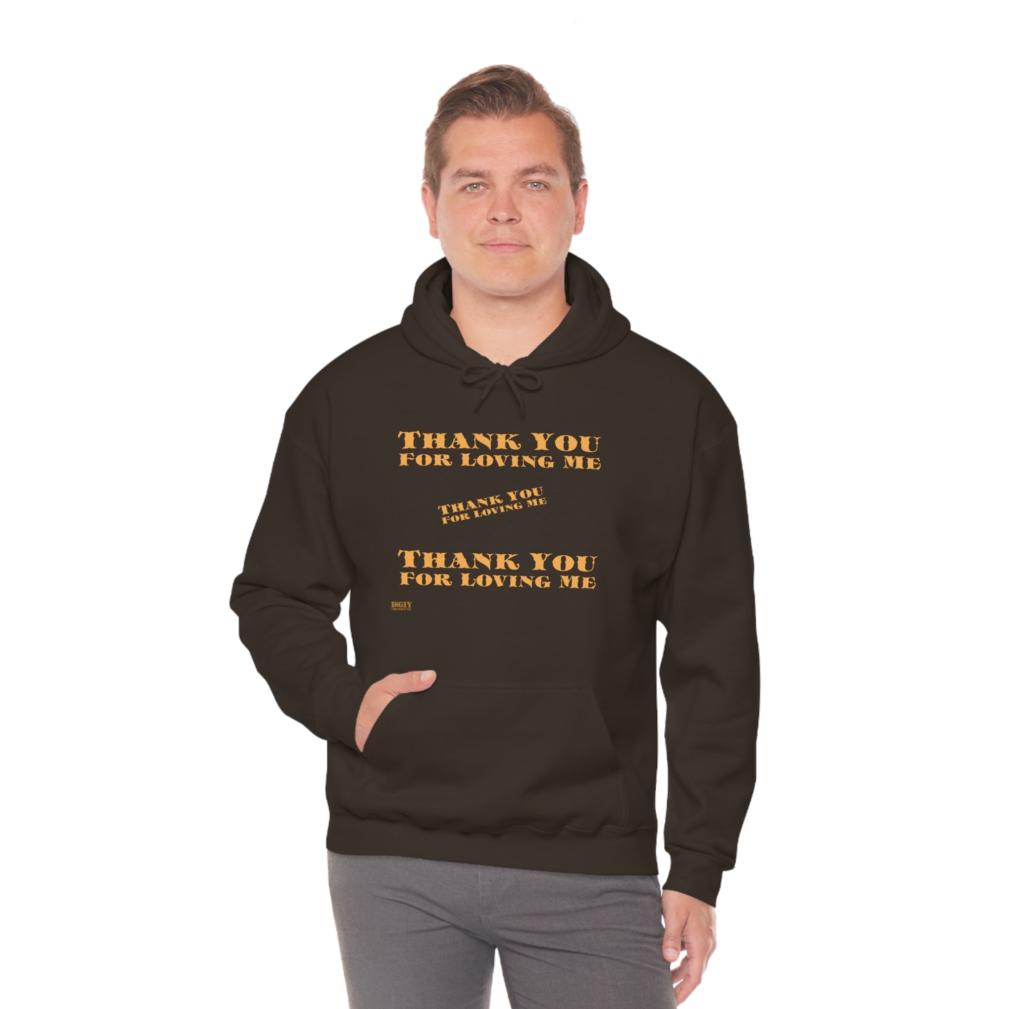 Unisex Heavy Blend Hooded Sweatshirt...Thank You For Loving Me...Yel