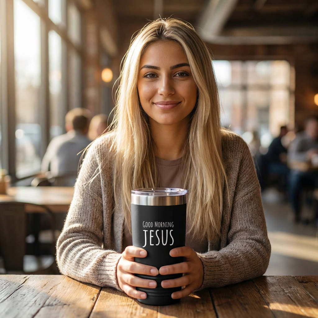 Good Morning Jesus 20oz Insulated Tumbler