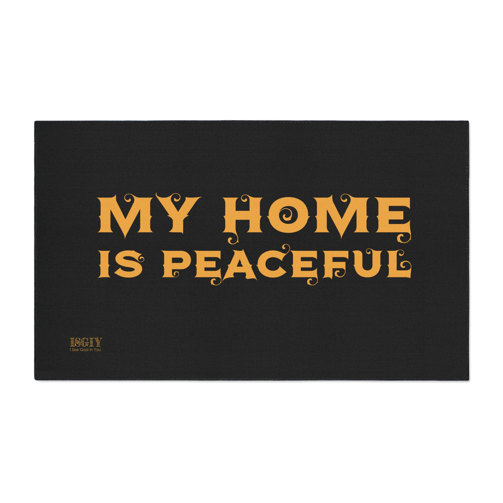 Floor Mat - Heavy Duty My Home Is Peaceful Design
