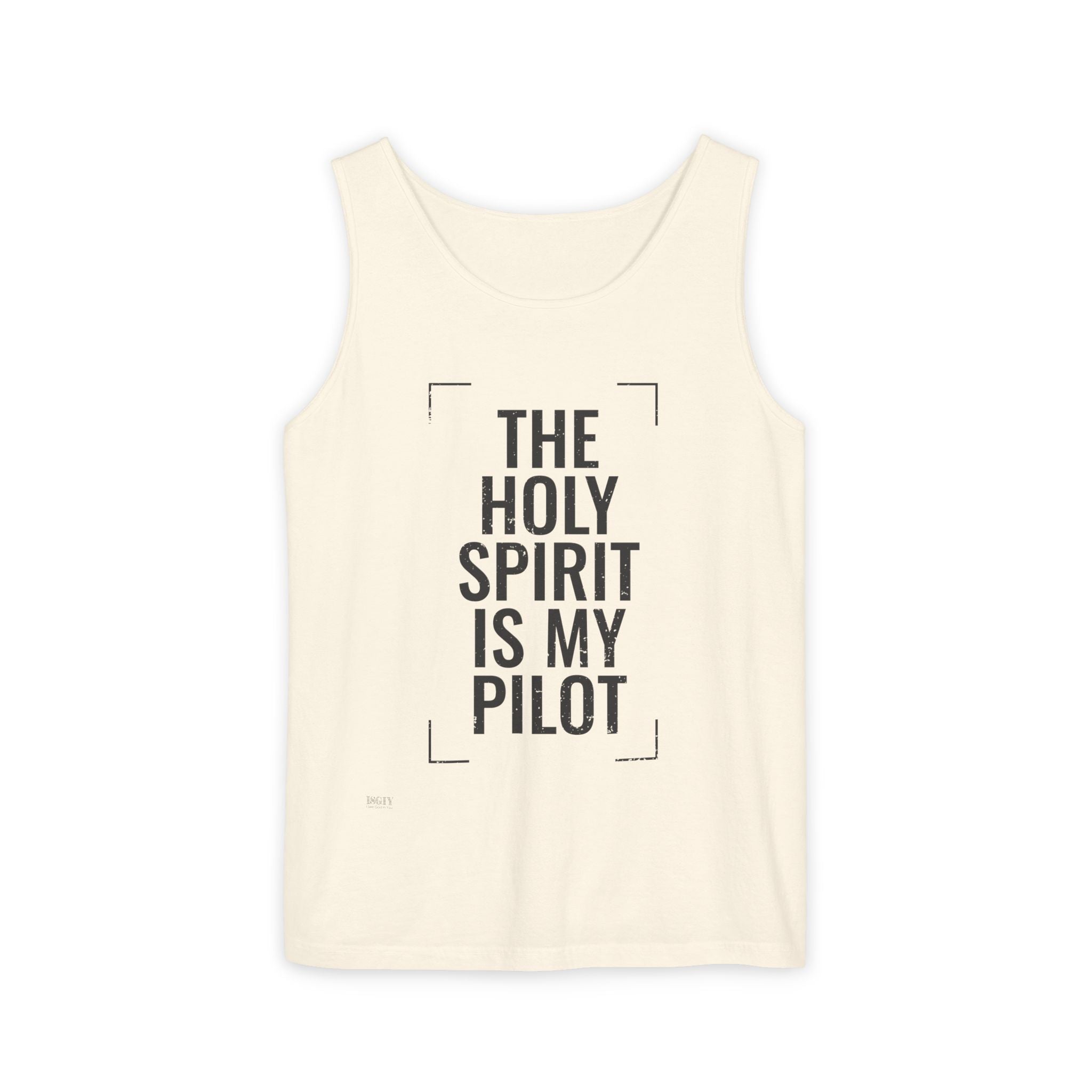 Holy Spirit Is My Pilot Tank Top — Christian Faith Graphic Tank
