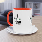 Two-Tone Coffee Mug, 11oz.  I See God In You