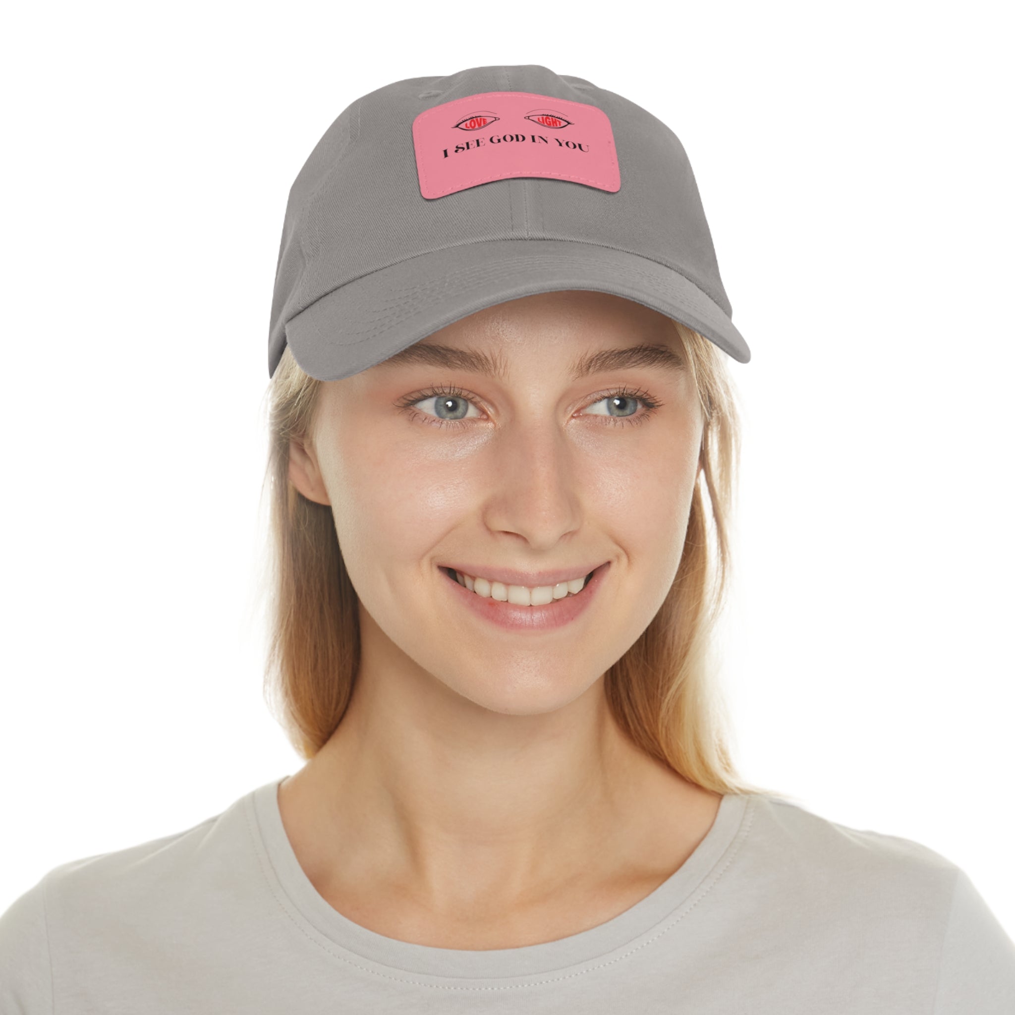 Dad Hat with Leather Patch. I See God In You
