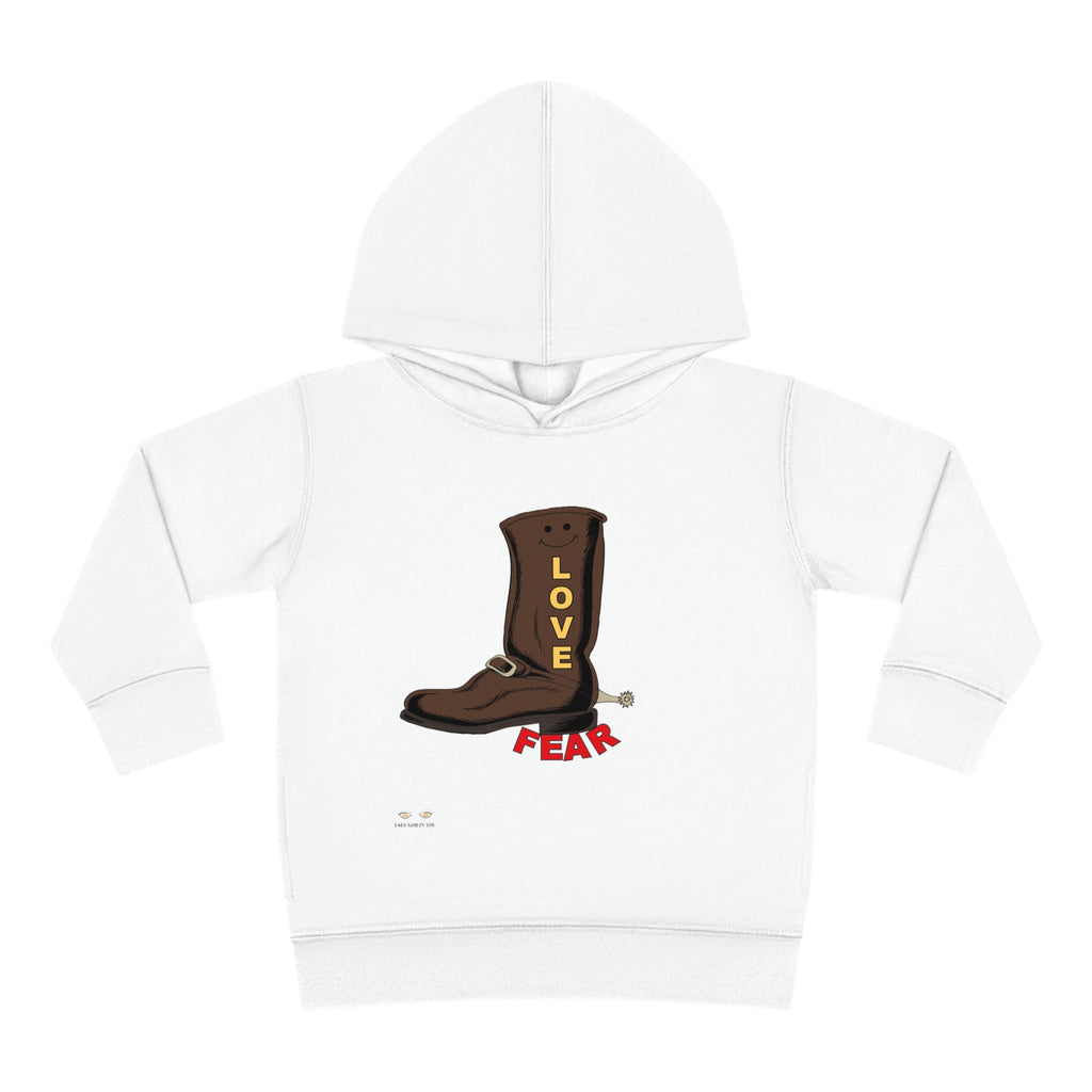 Toddler Pullover Fleece Hoodie Love Over Fear