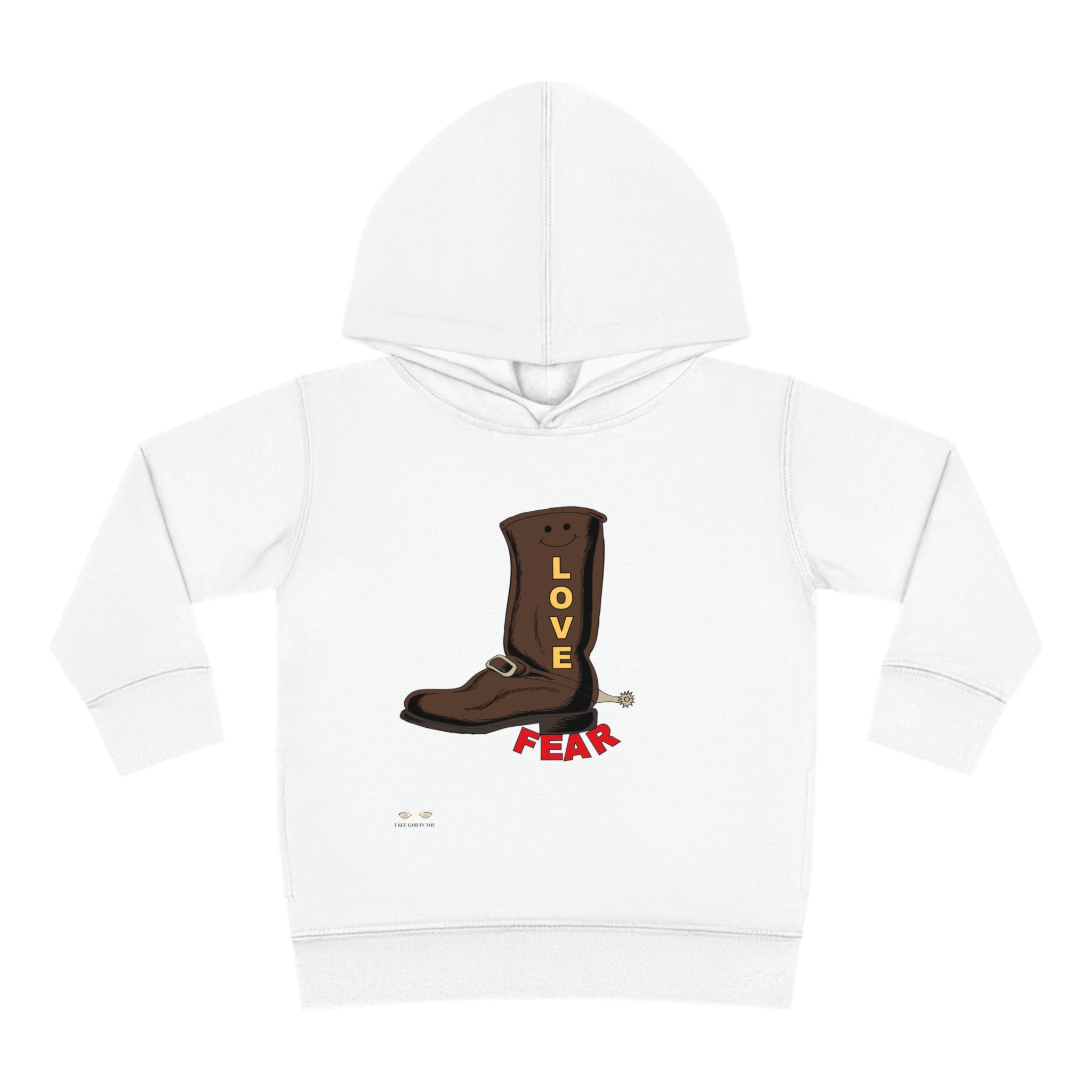 Toddler Pullover Fleece Hoodie Love Over Fear
