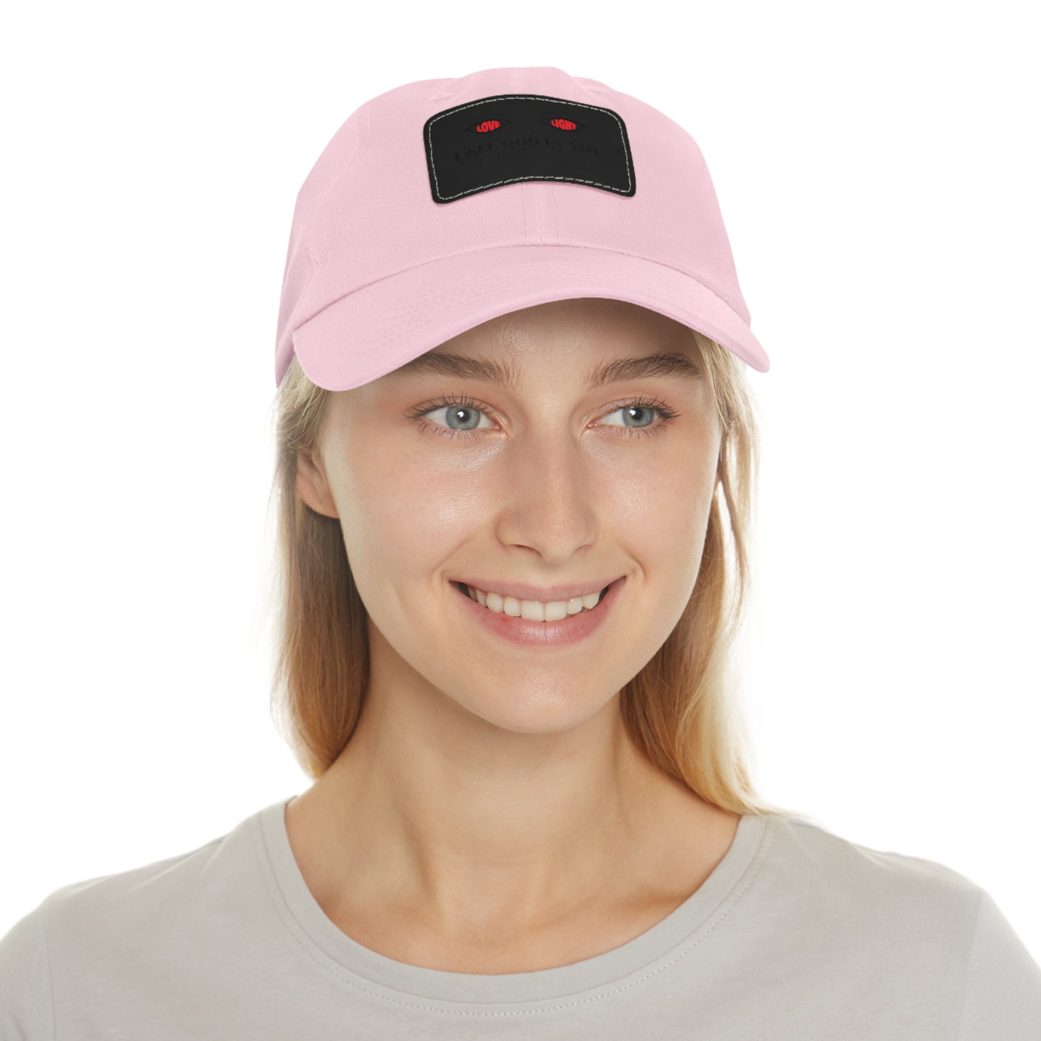 Dad Hat with Leather Patch. I See God In You