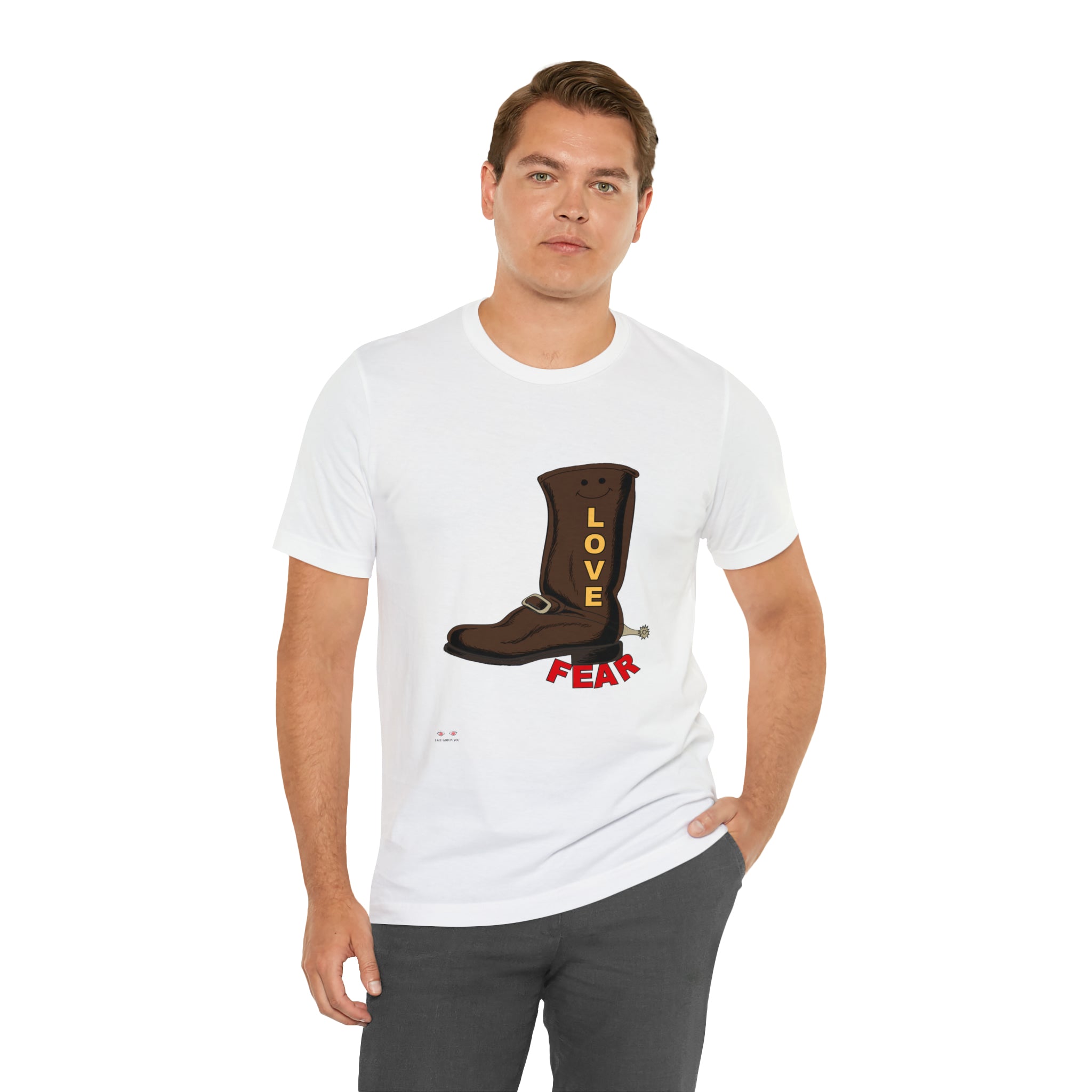 Unisex Jersey Short Sleeve Tee. Love Over Fear