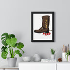 Vertical Framed Poster - Love over Fear Booths Design