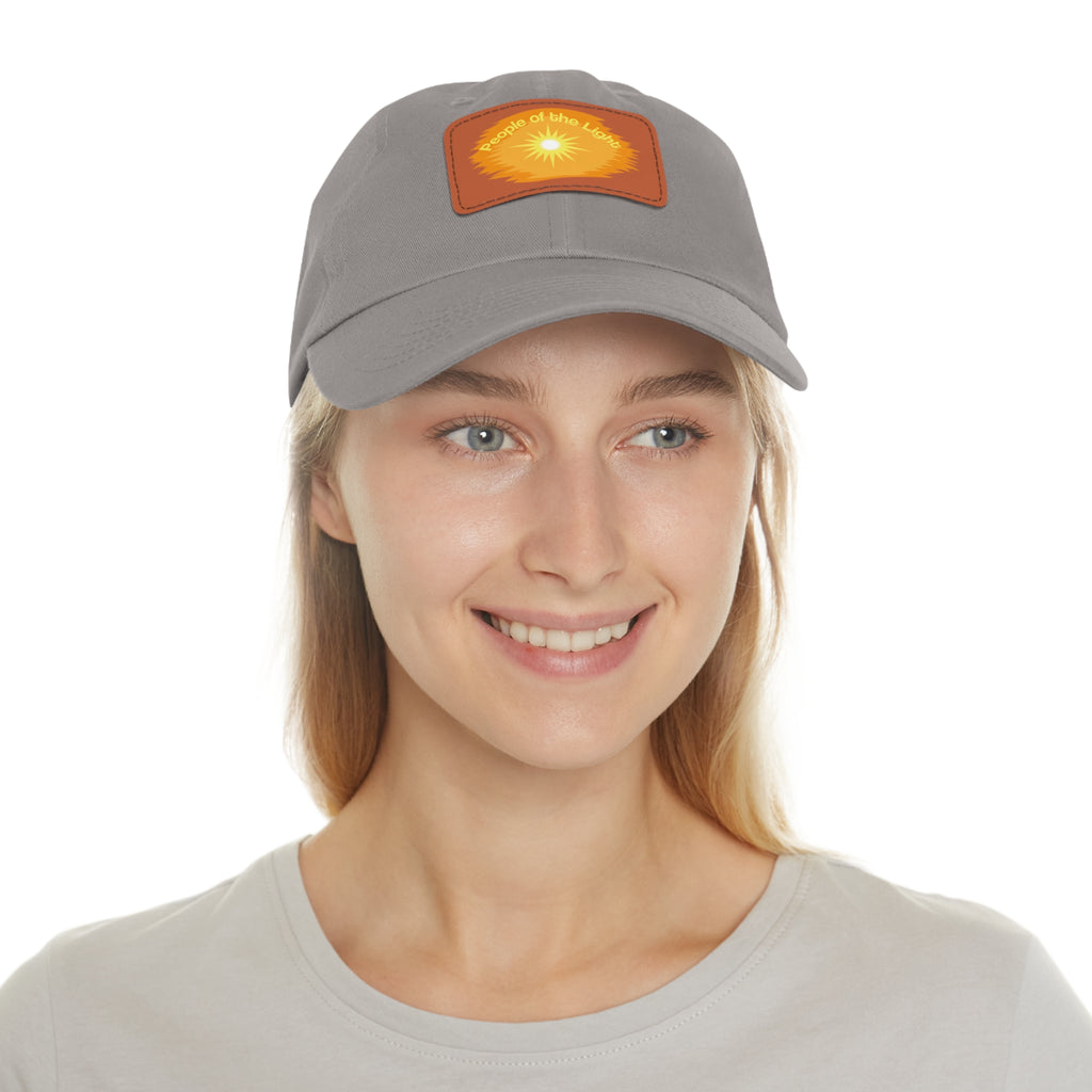 Dad Hat with Leather Patch. People Of The Light