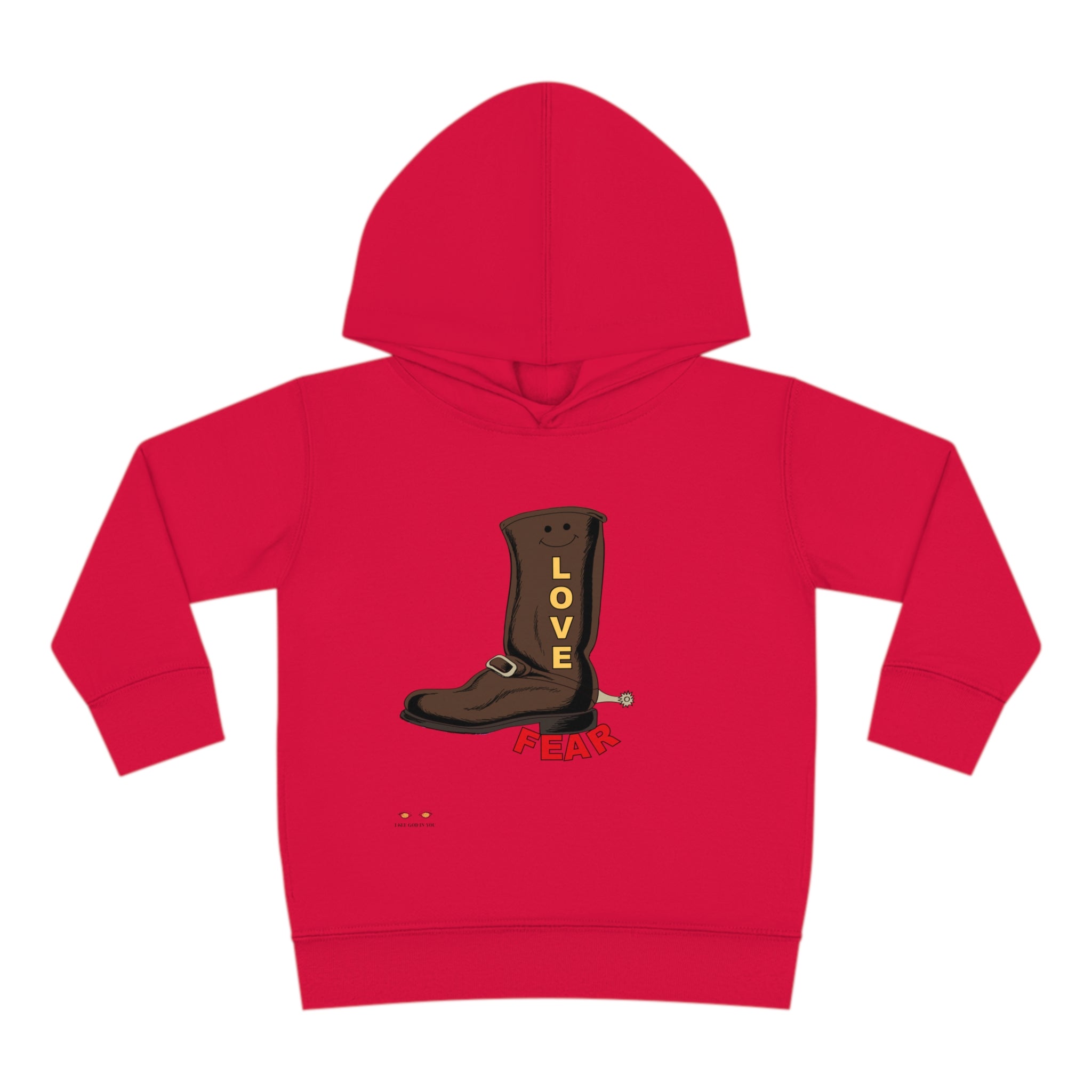 Toddler Pullover Fleece Hoodie Love Over Fear