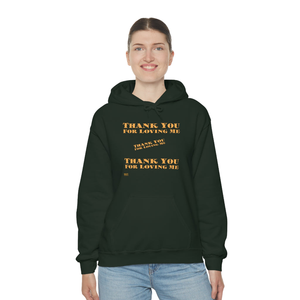 Unisex Heavy Blend Hooded Sweatshirt...Thank You For Loving Me...Yel