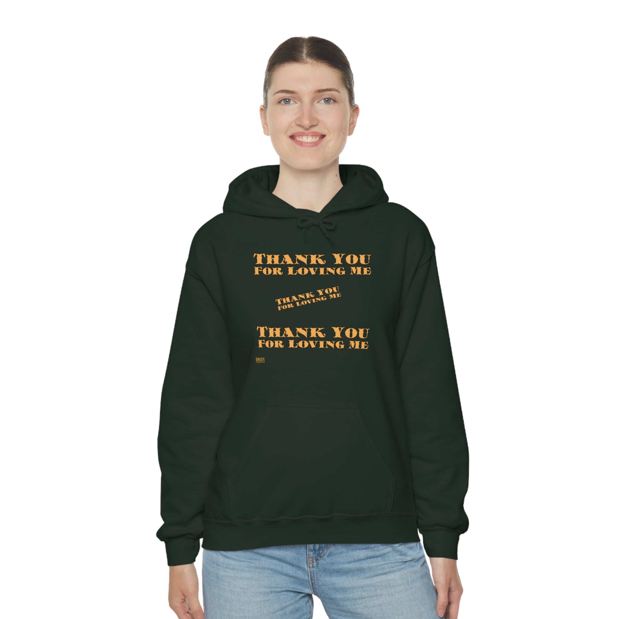Unisex Heavy Blend Hooded Sweatshirt...Thank You For Loving Me...Yel