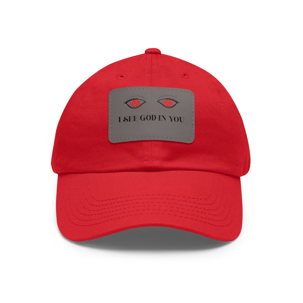 Dad Hat with Leather Patch. I See God In You